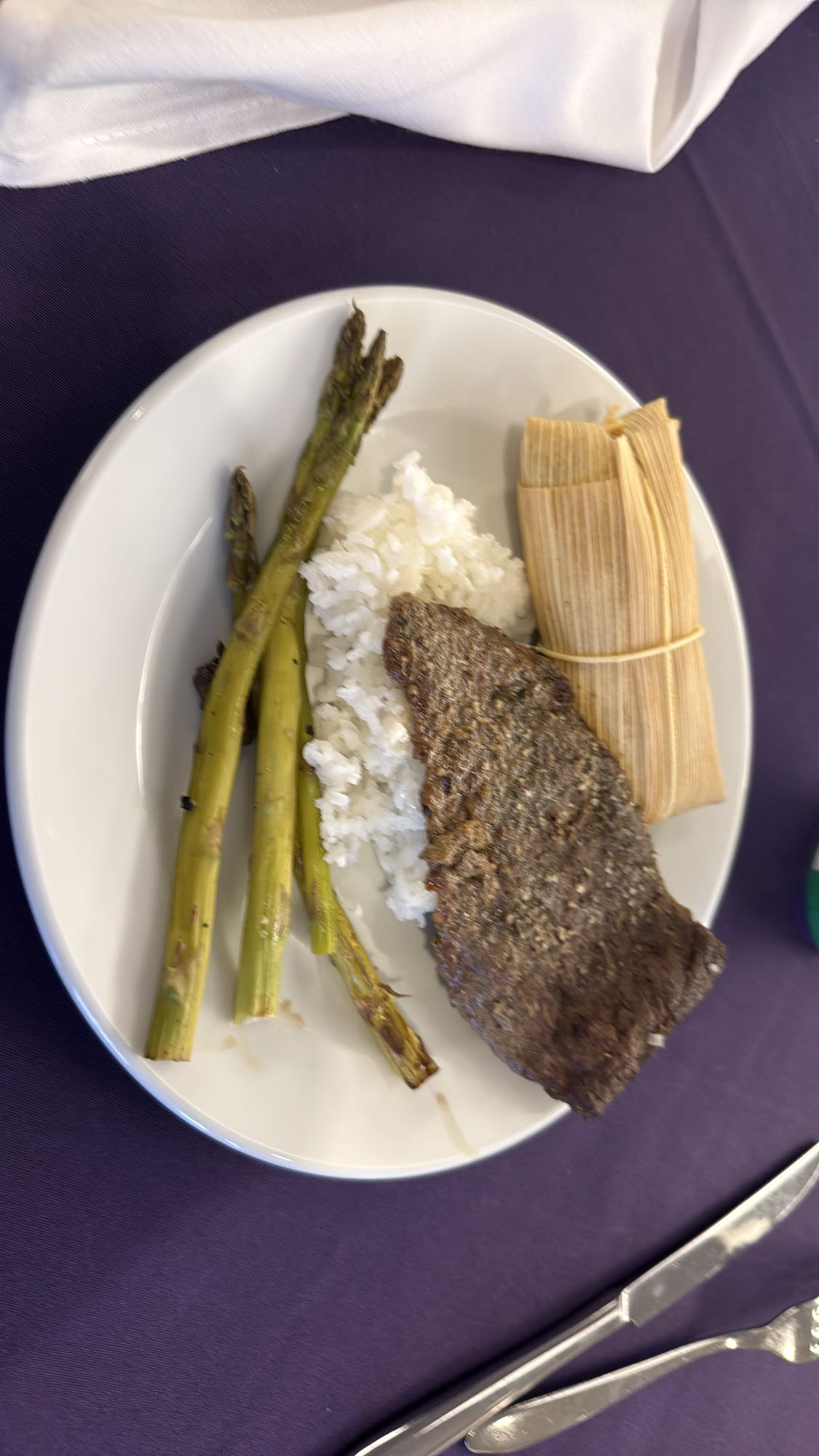 Double Steak Rice Tamale Plate