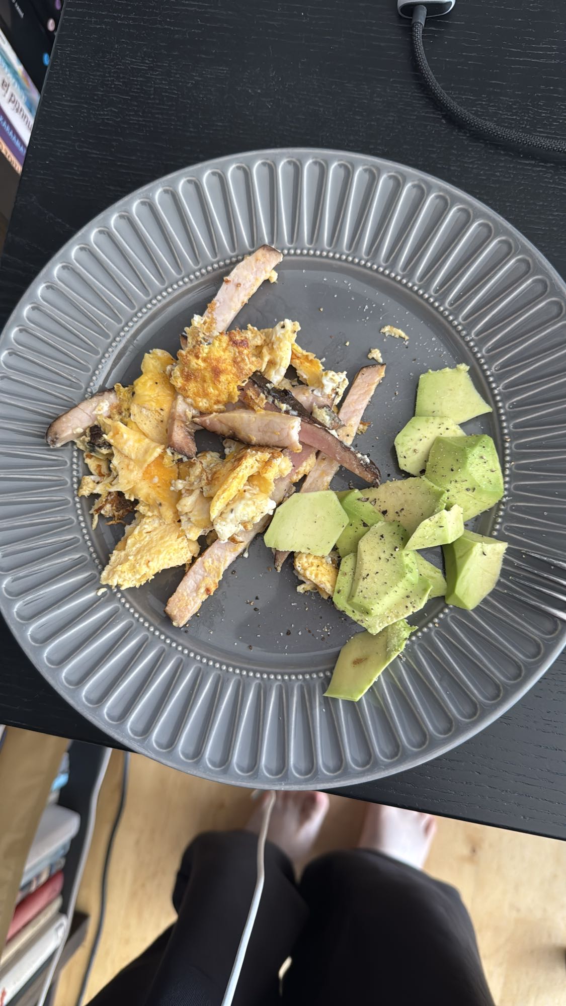 Eggs Ham and Avocado