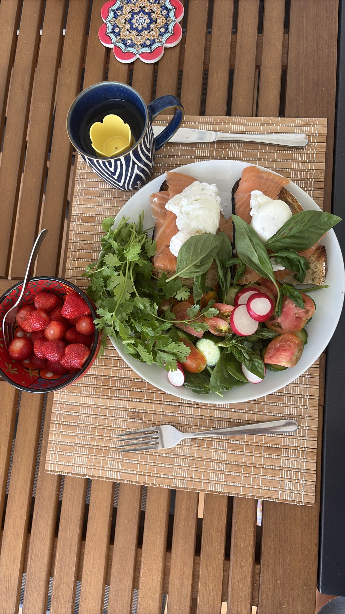 Salmon Sourdough Salad Bowl