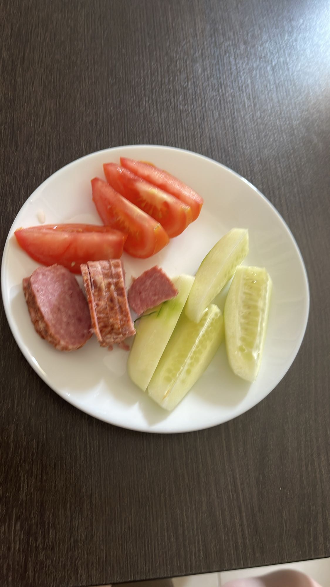 Овощи с колбасой