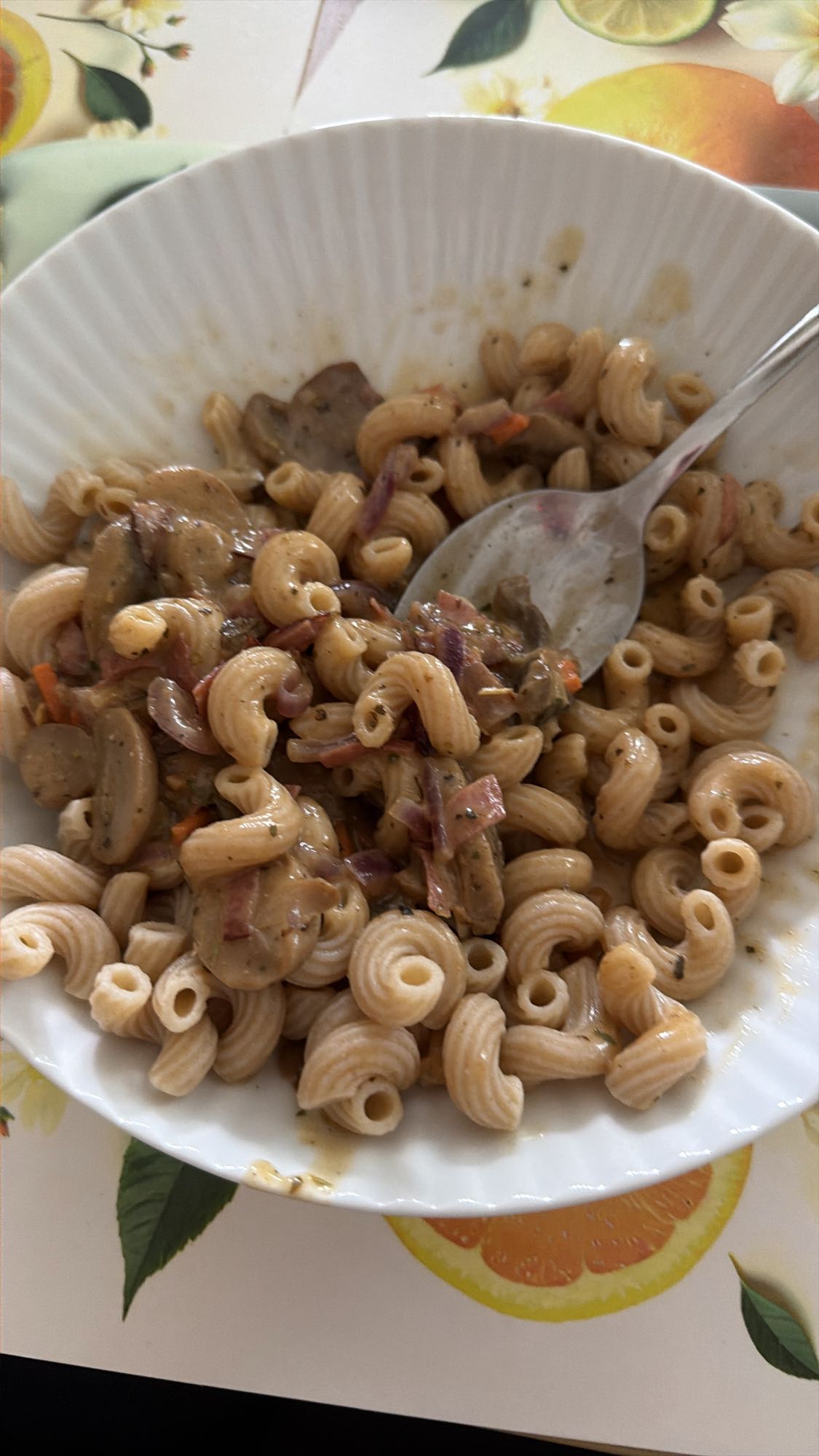 Nudeln mit Pilzen