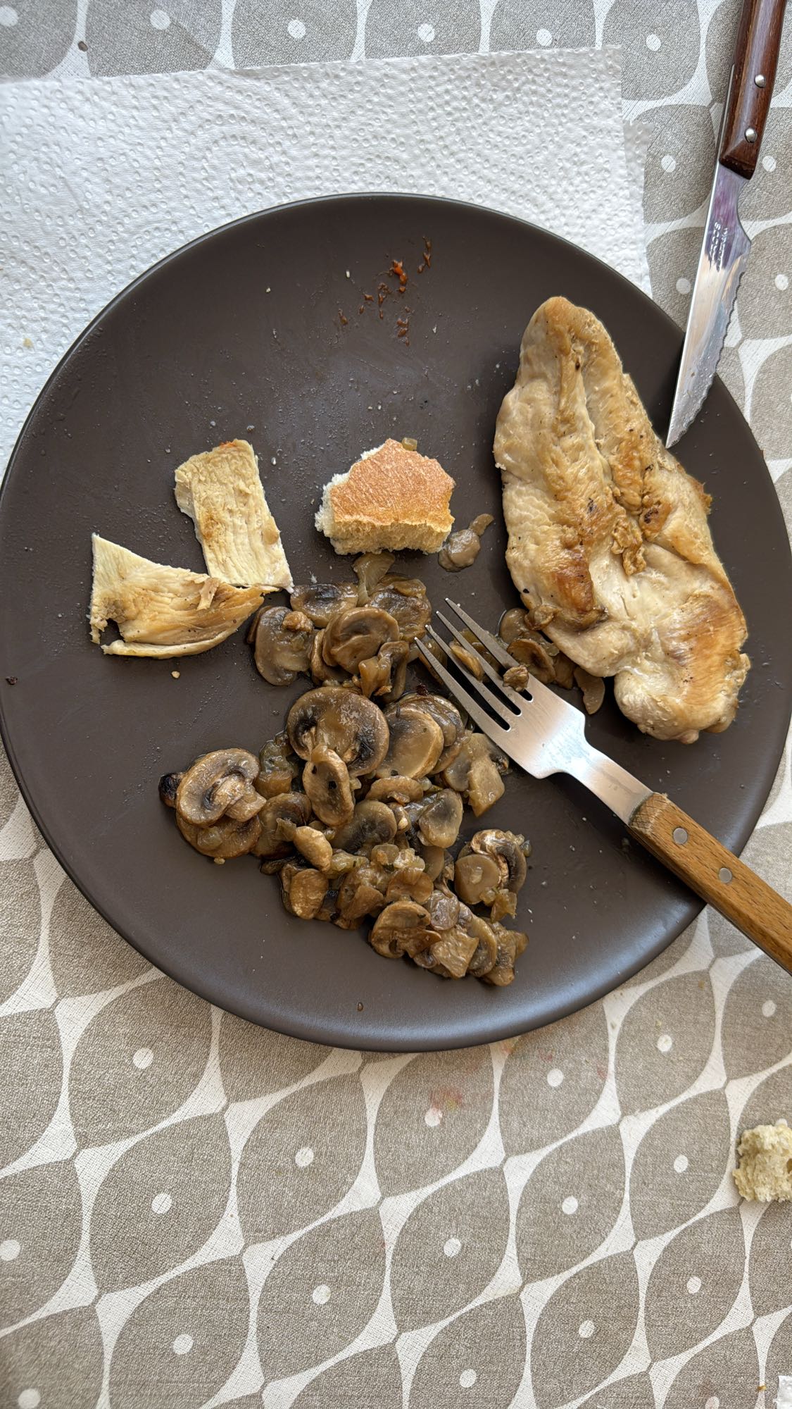 pollo con champiñones