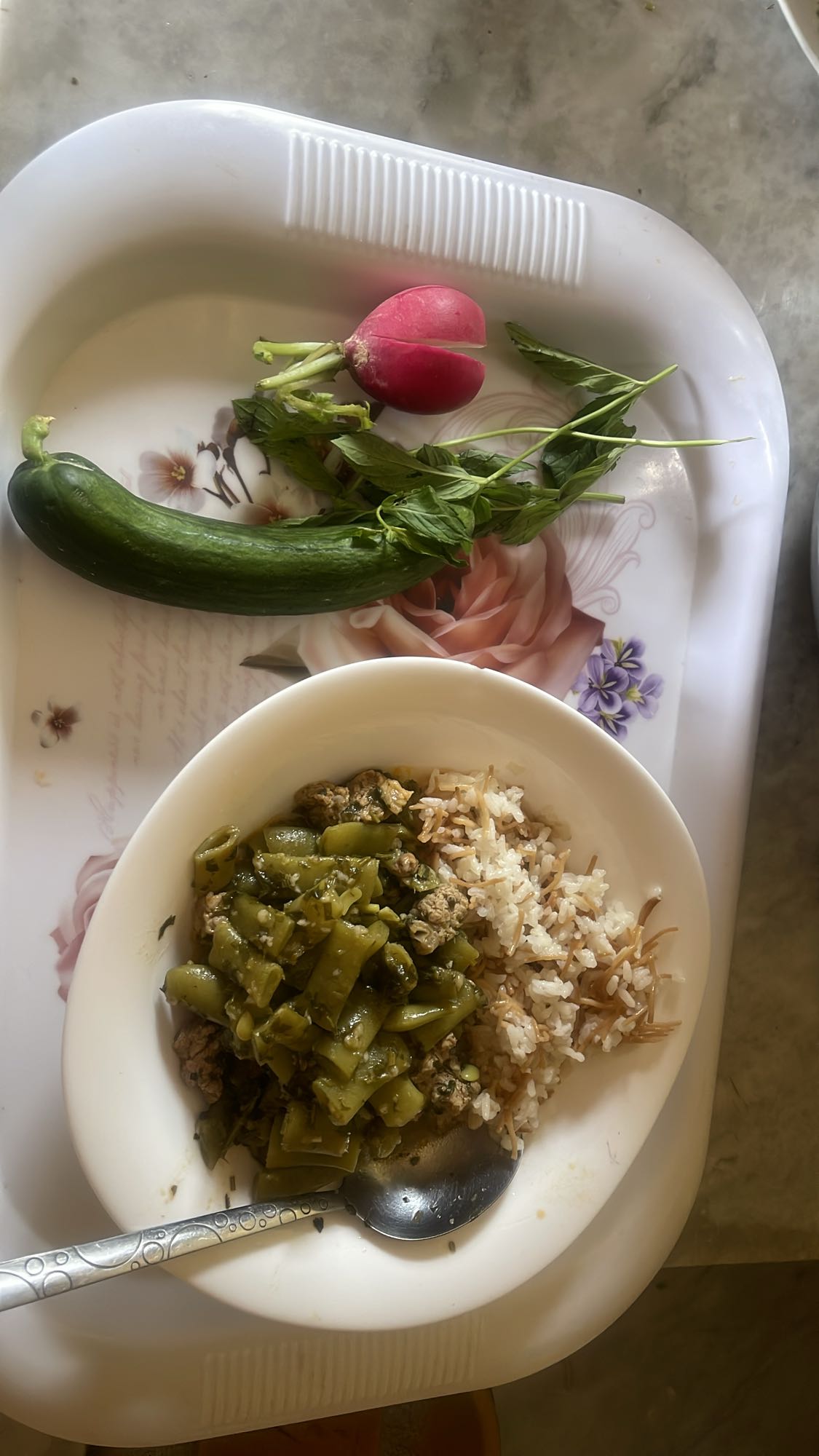 Rice Beef Veg Plate
