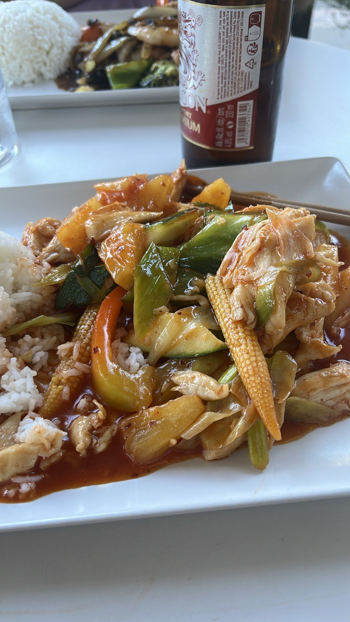 Kycklingwok med ris