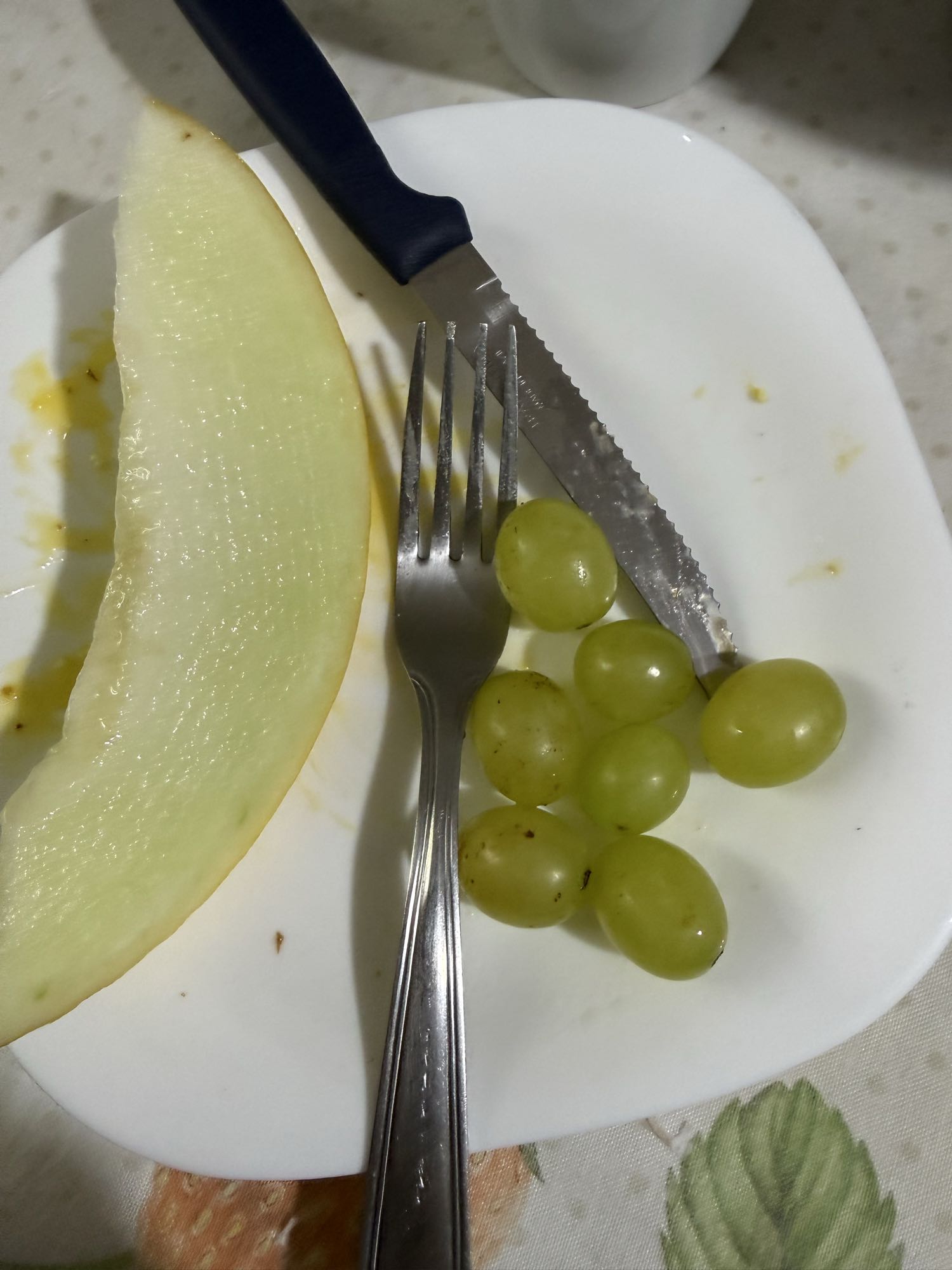 Melão e uvas
