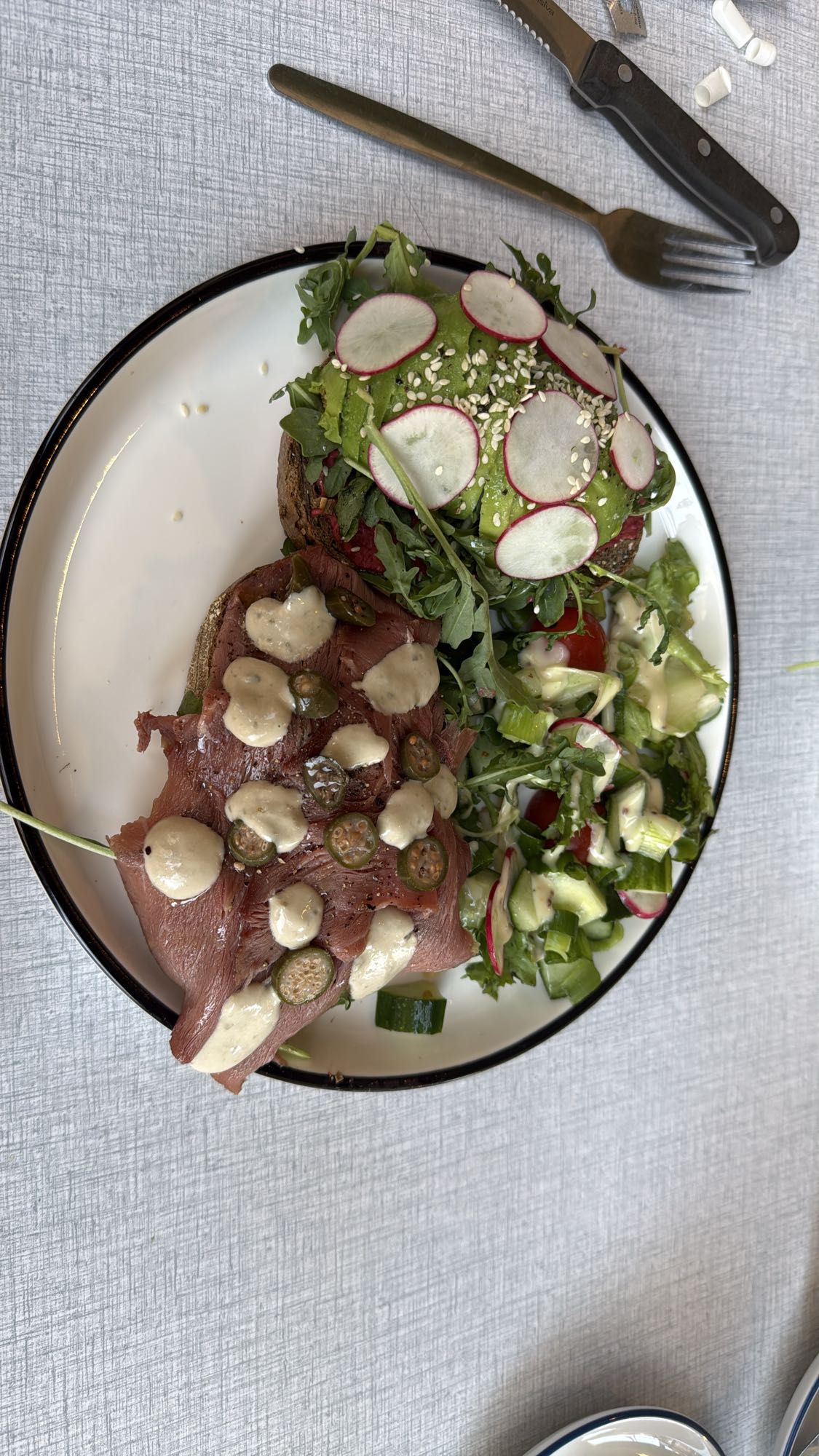 Toast met avocado en zalm