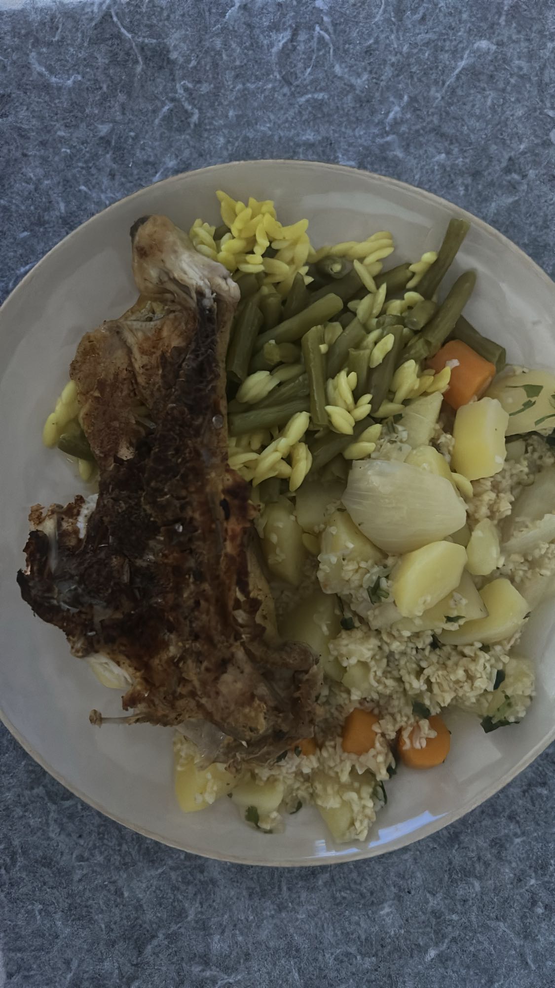 Pollo con verduras