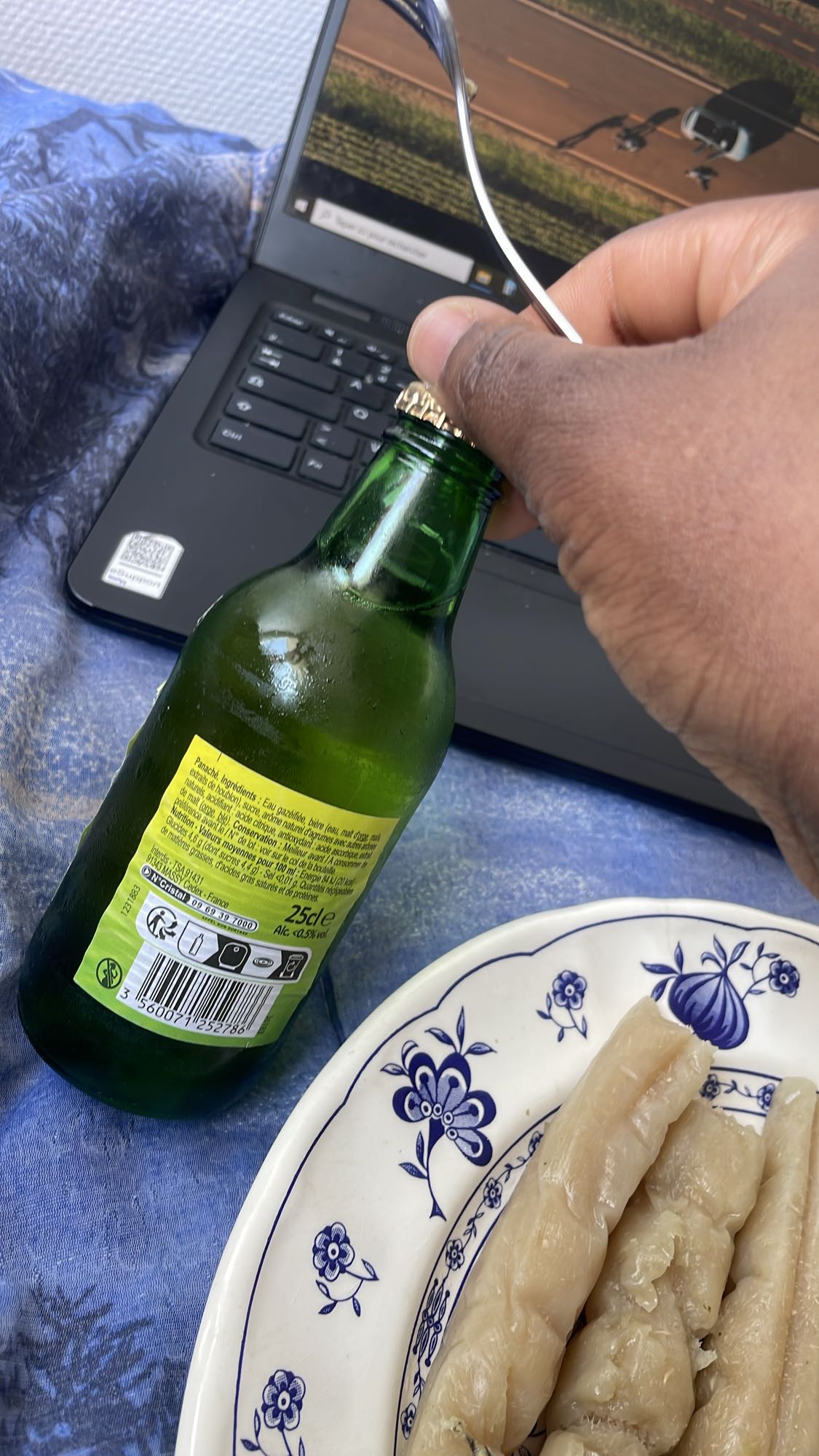 Attiéké et boisson