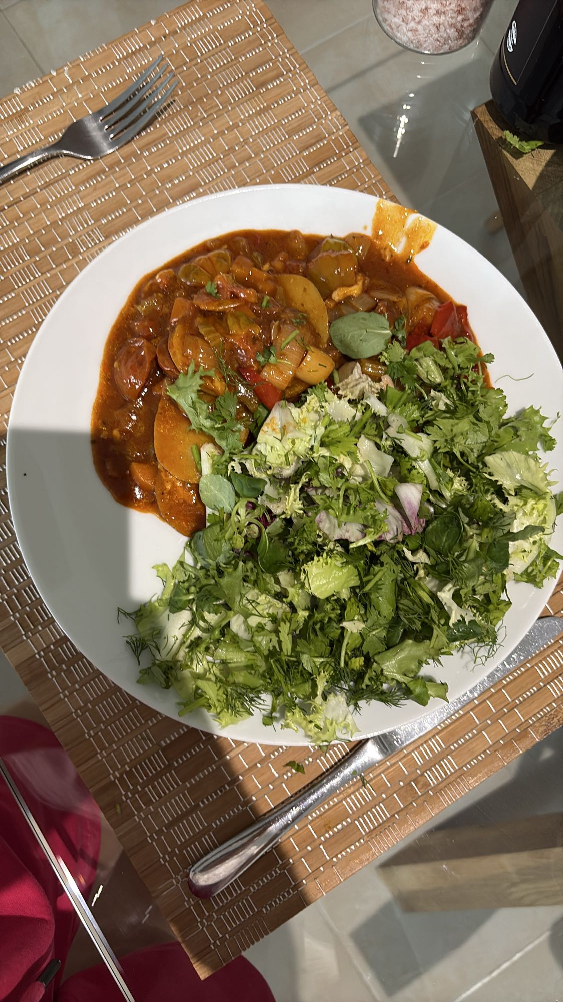 Vegetable Stew Salad with Chorizo