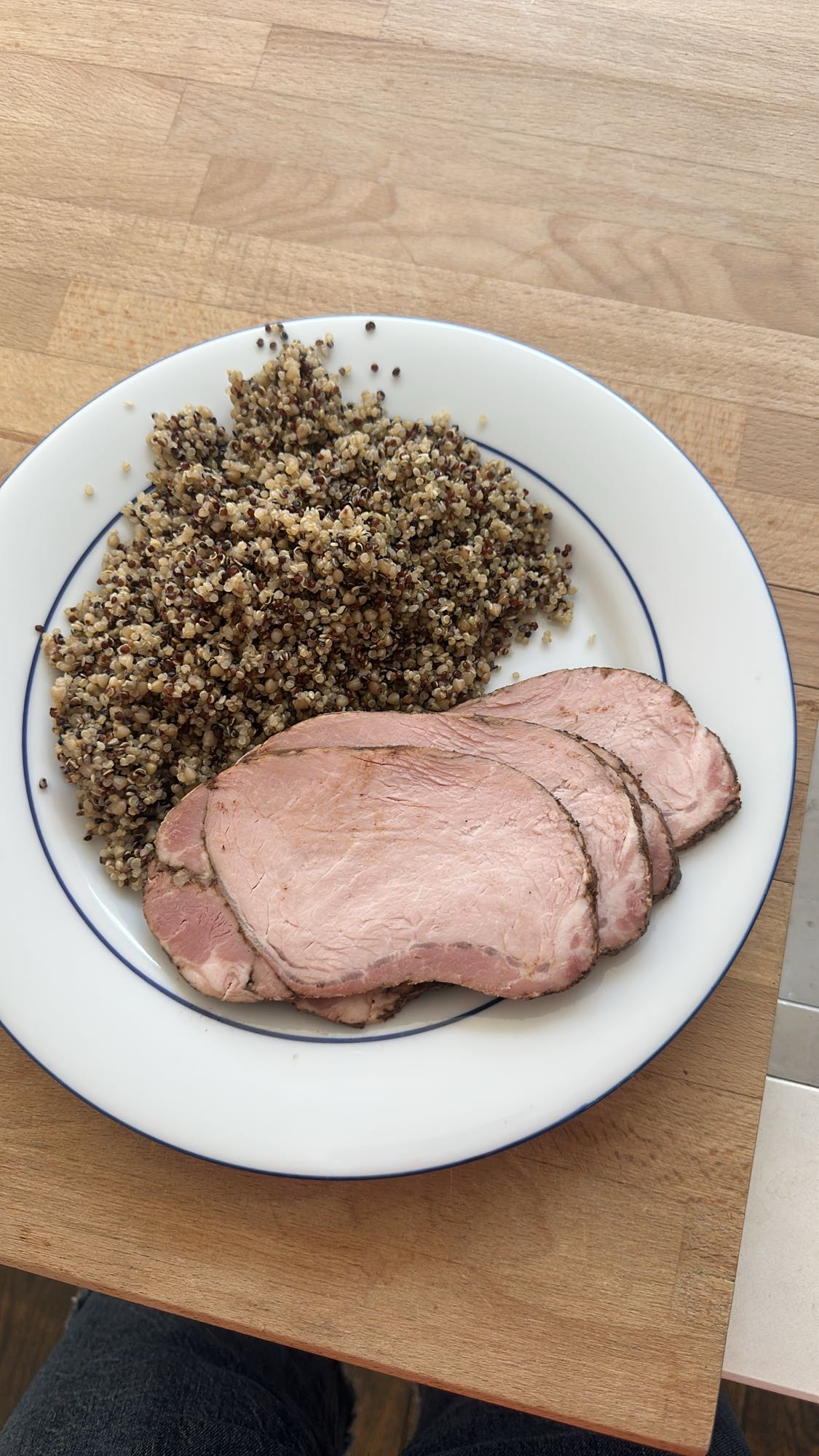 Quinoa et porc rôti