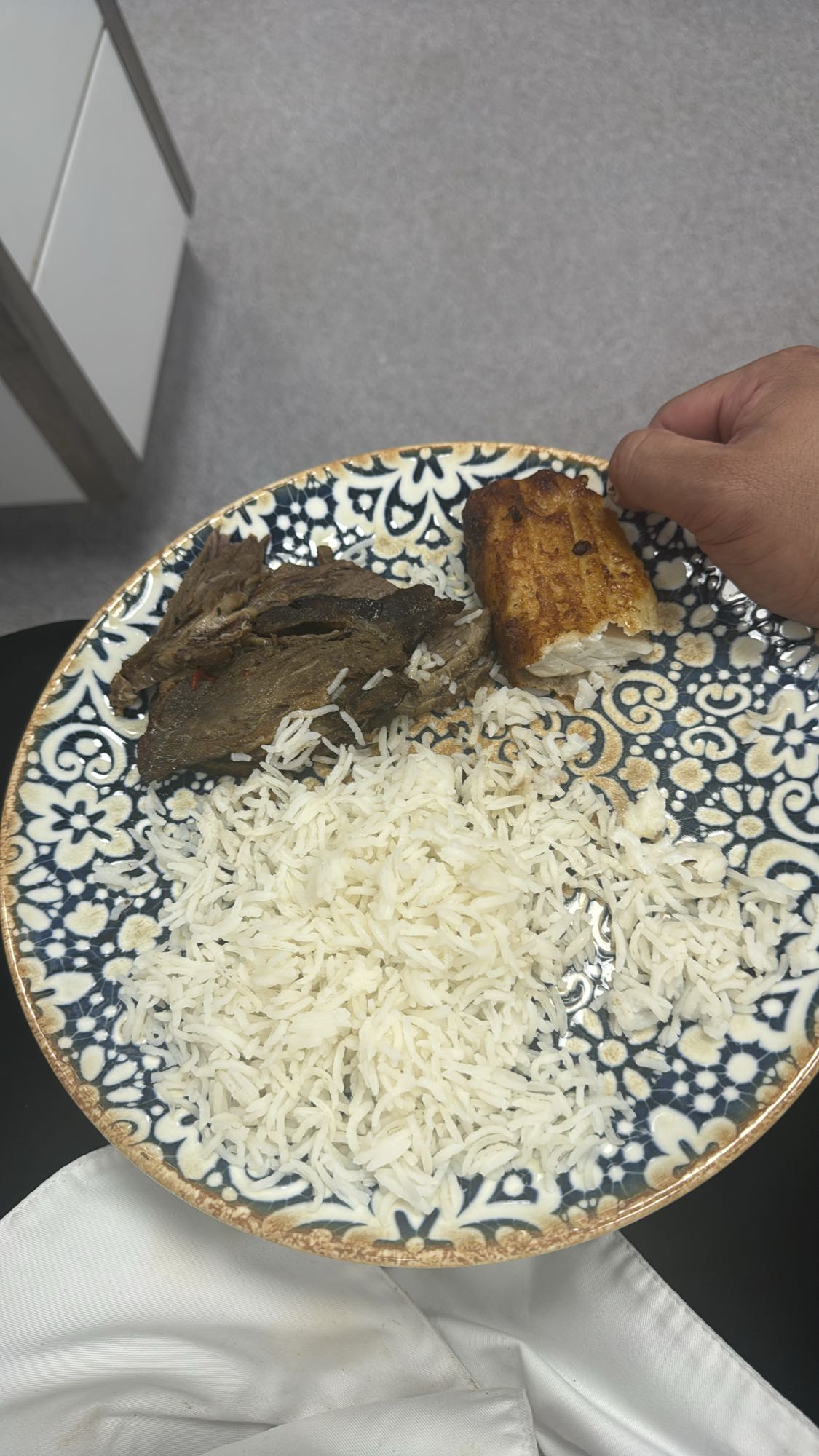 Ris med kött och fisk