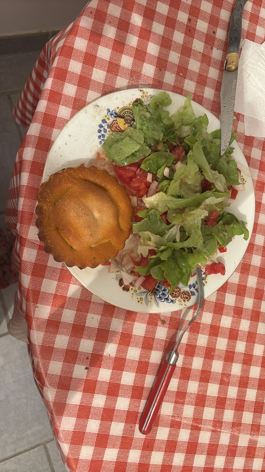 Tourte et salade