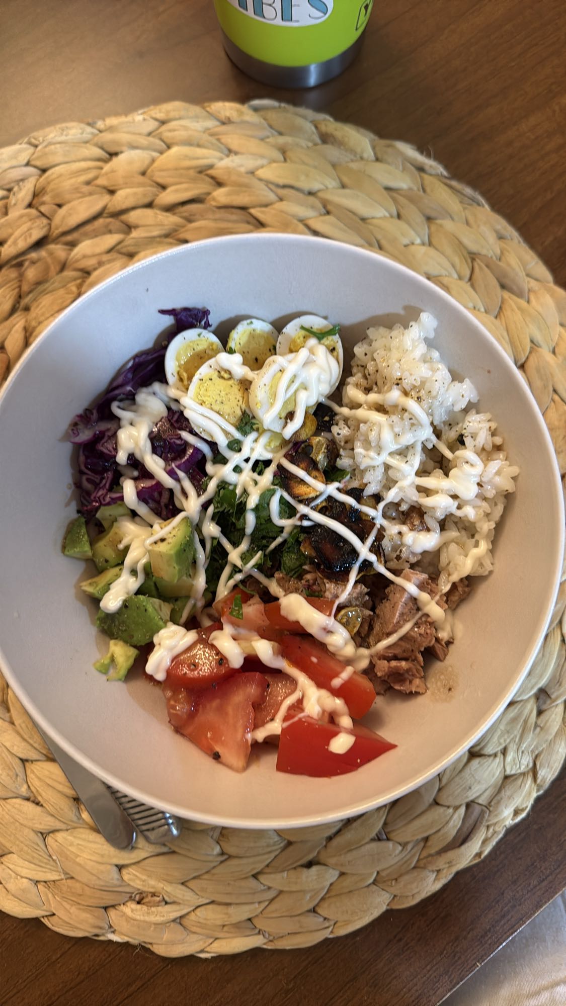 Rice Tuna Veg Bowl