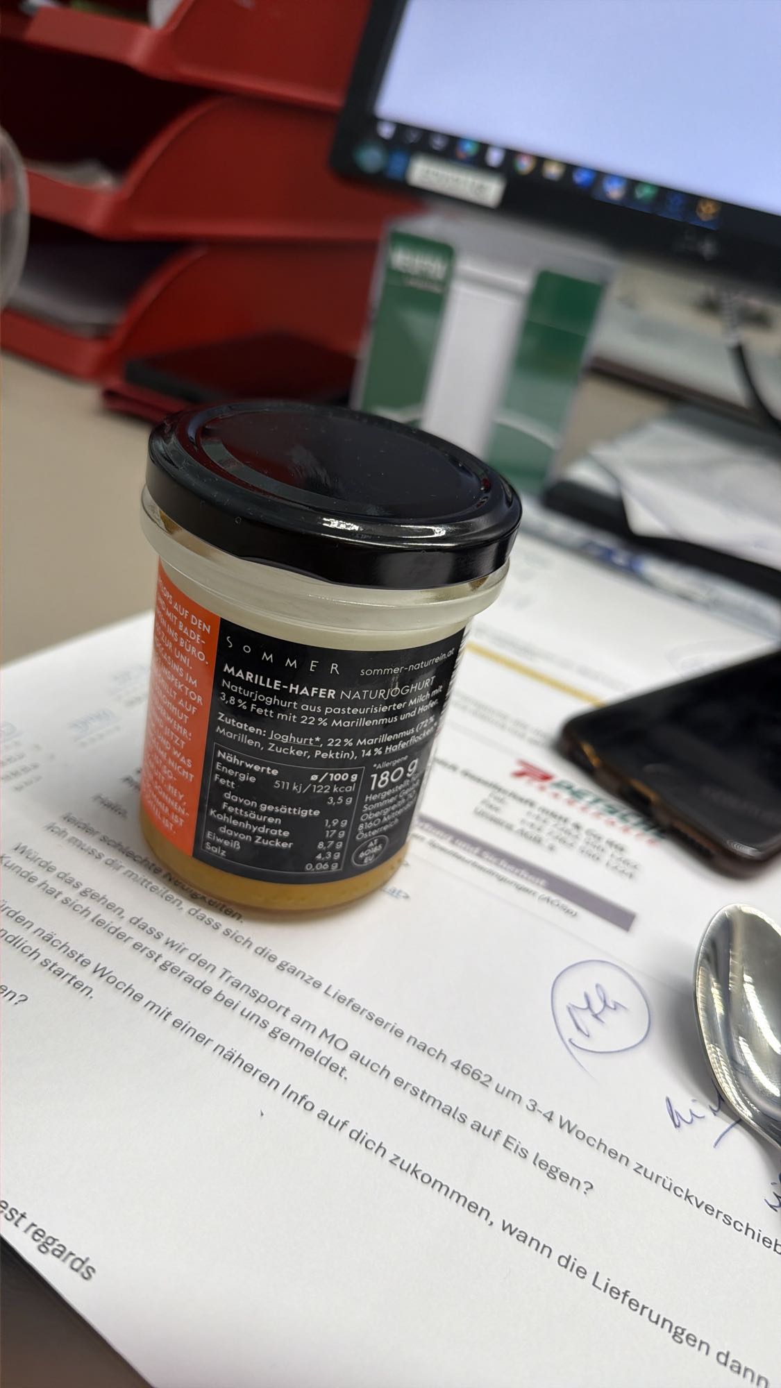 Marille-Hafer Joghurt