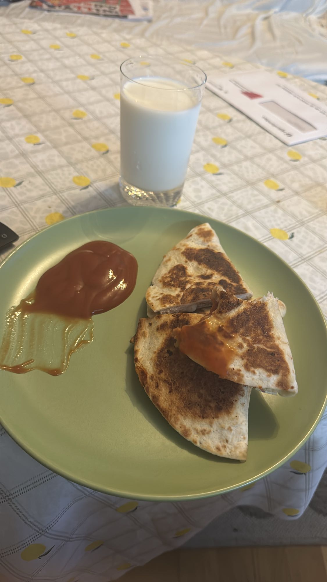 Quesadilla med mjölk