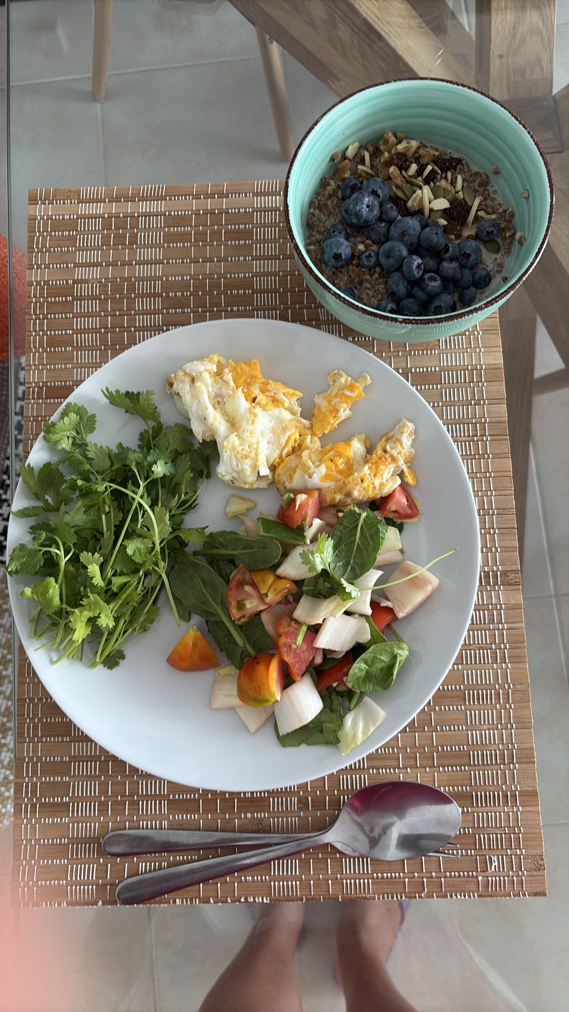 Eggs Salad and Berry Bowl