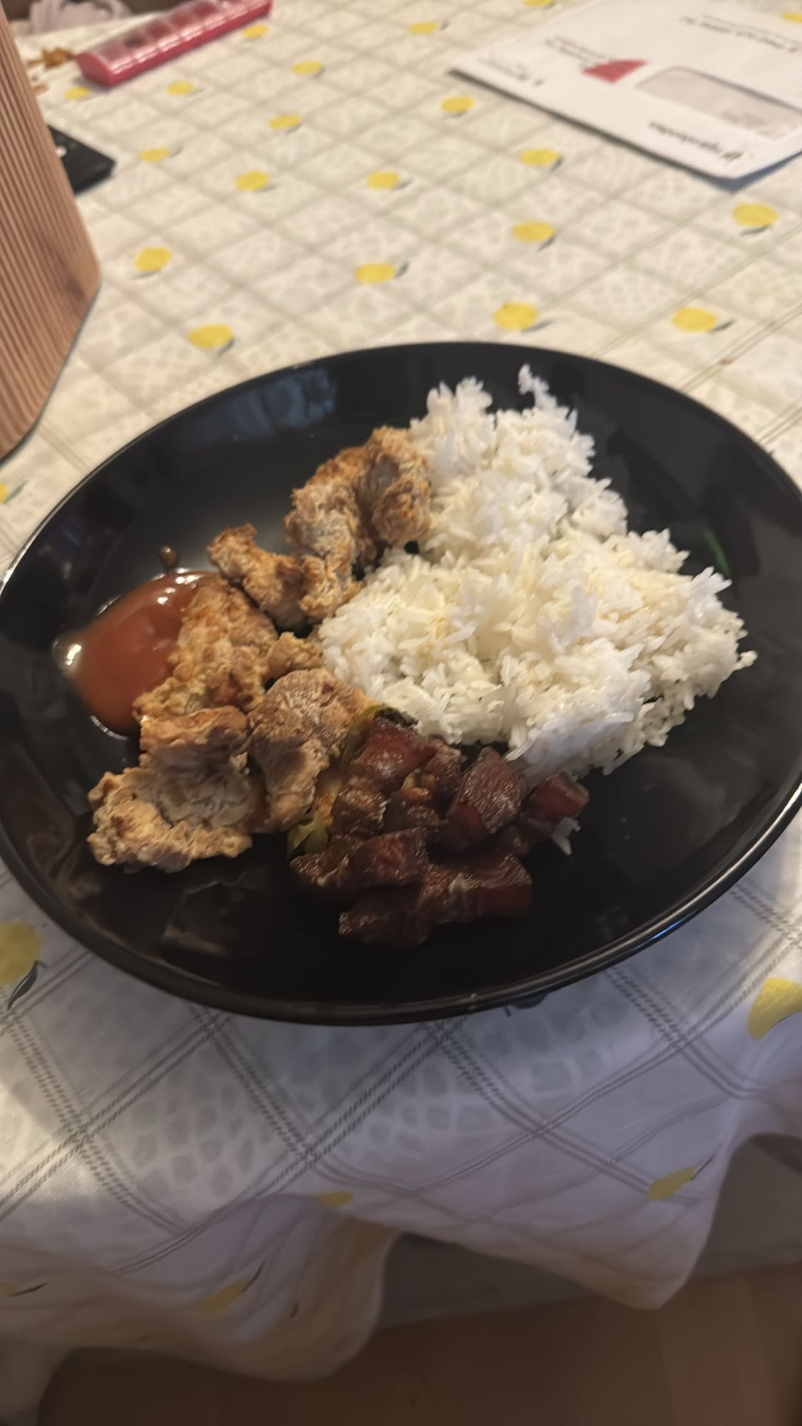 Ris med kyckling och fläsk