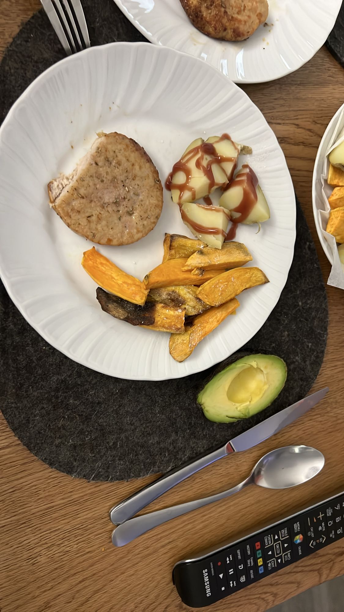 Maiale con patate dolci