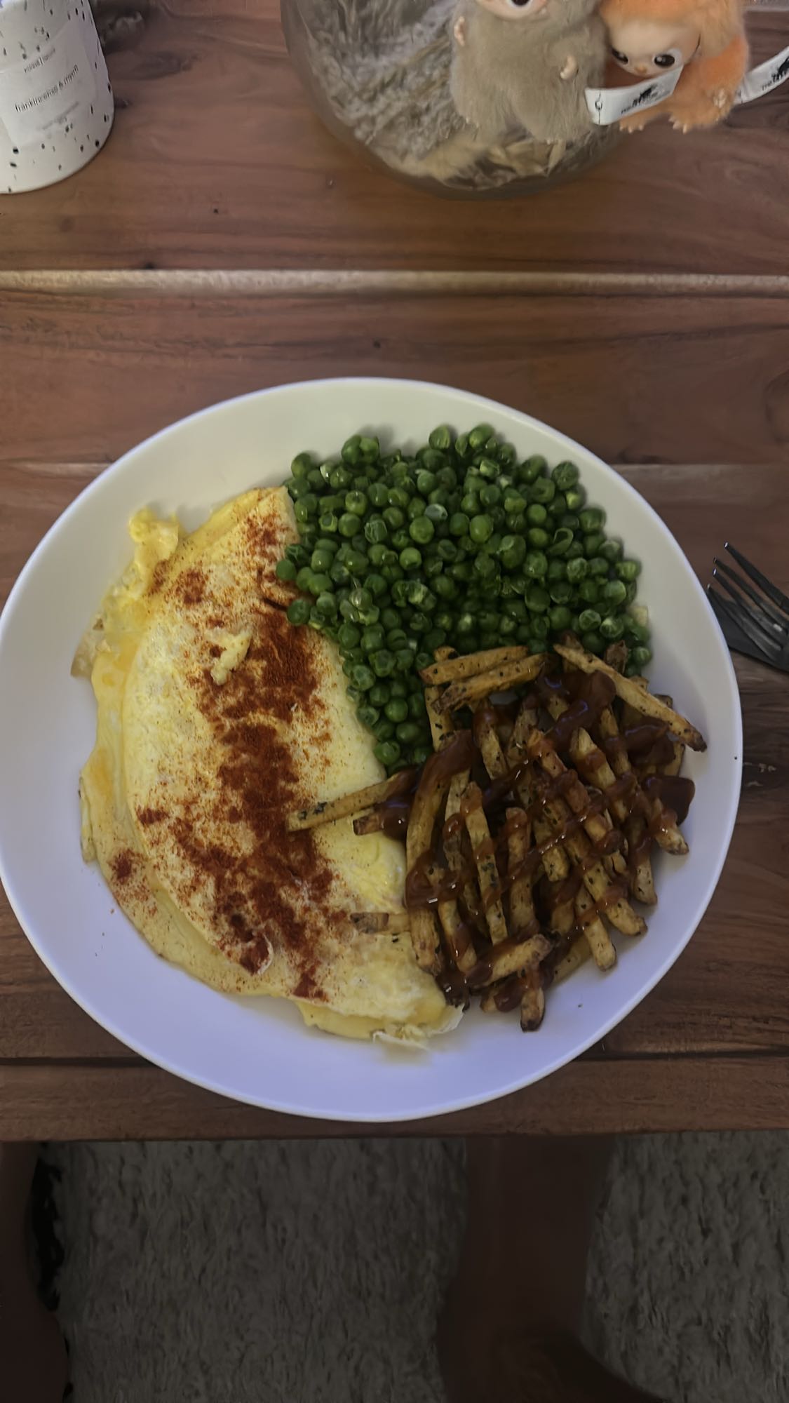 Omelette pois frites