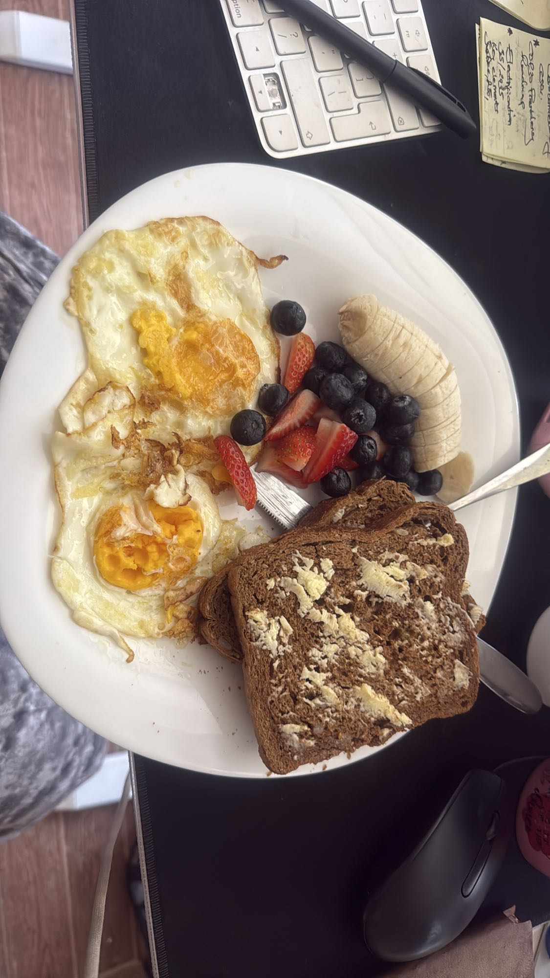 Eggs Toast and Fruit