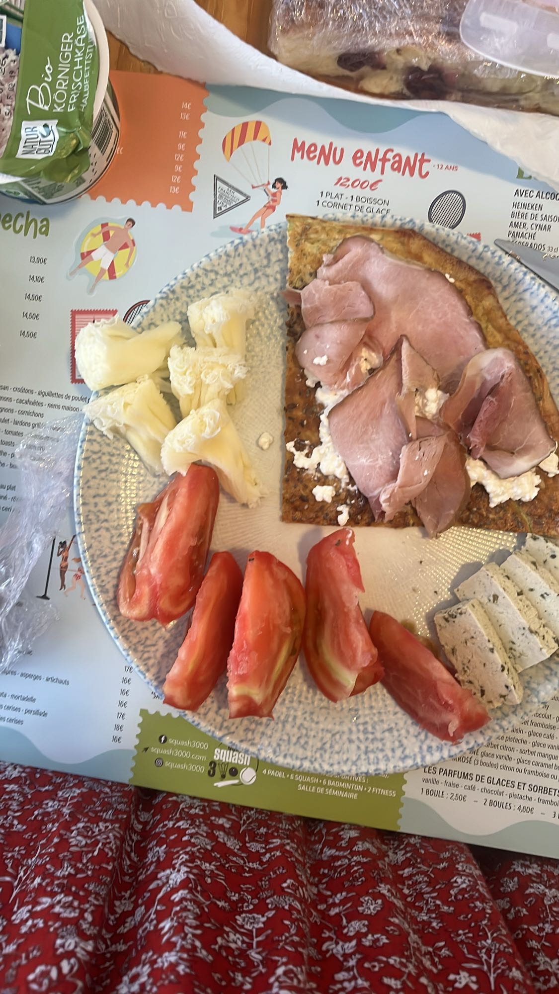 Assiette jambon fromage