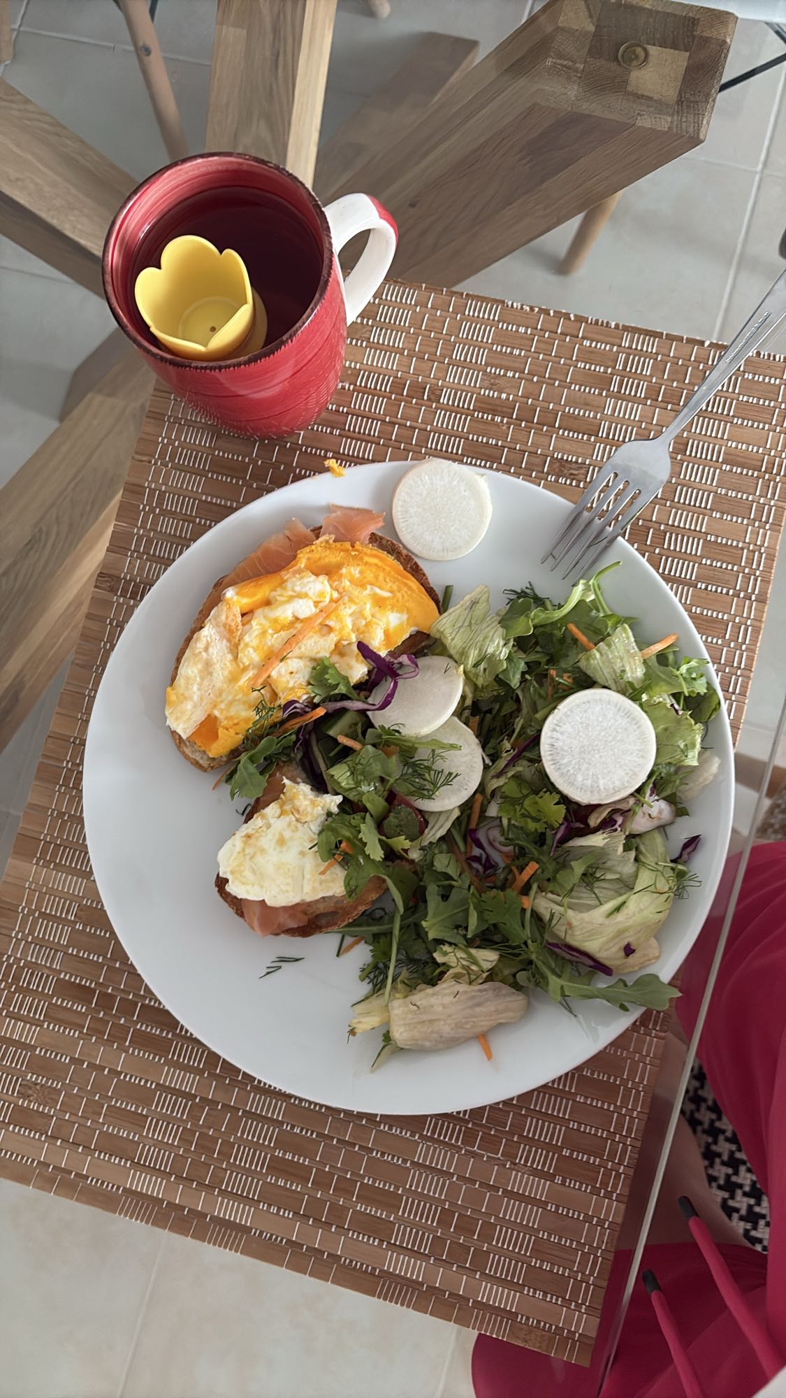 Egg Toast with Salad