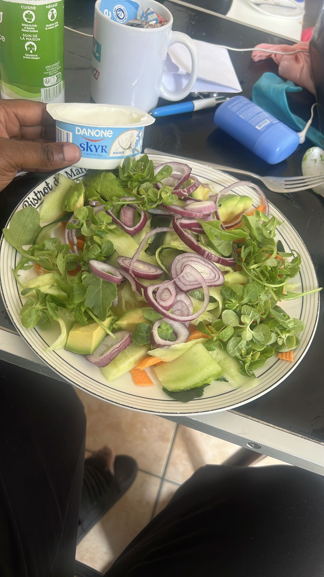 Salade avocat skyr