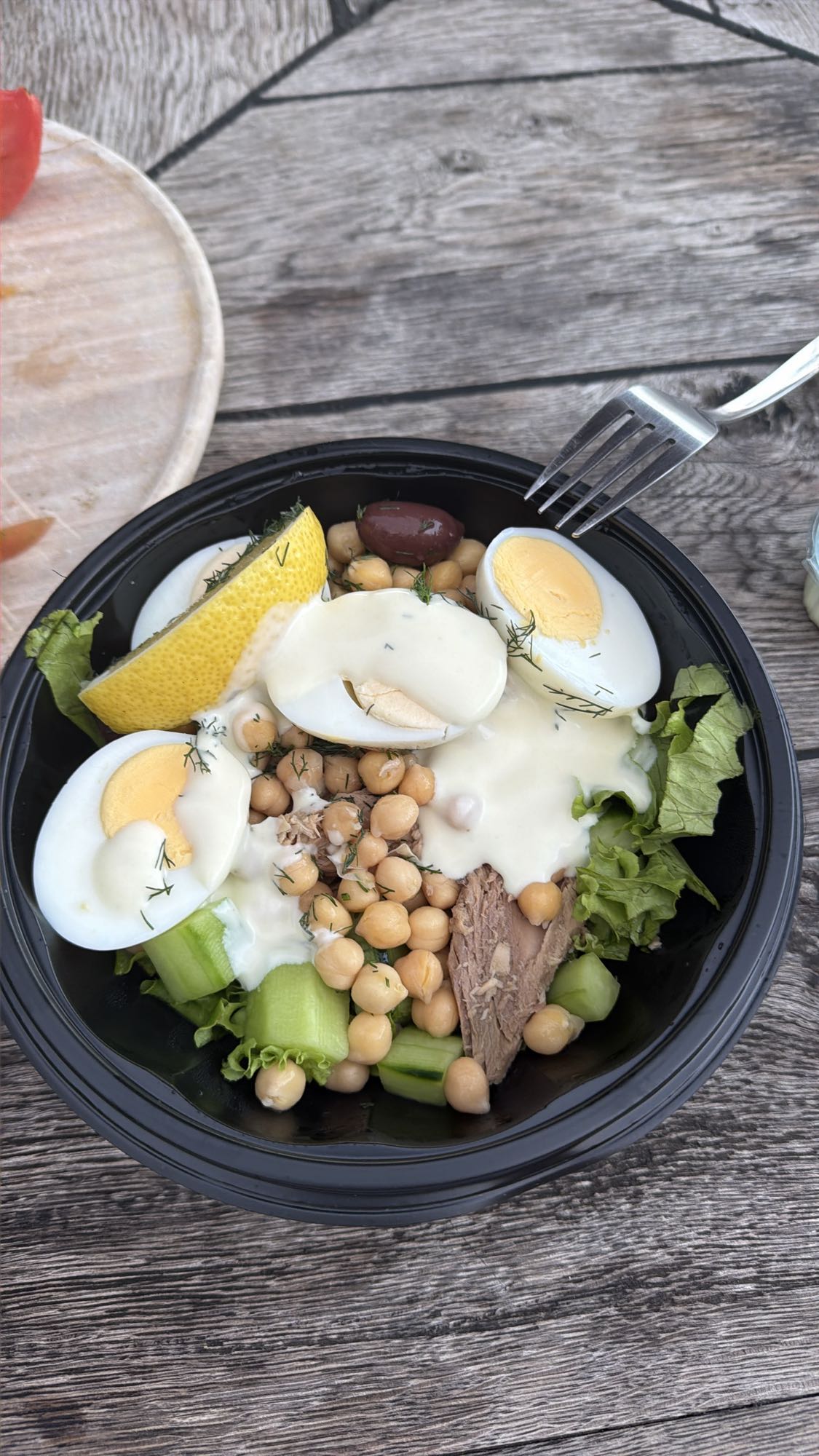 Tuna Chickpea Egg Salad
