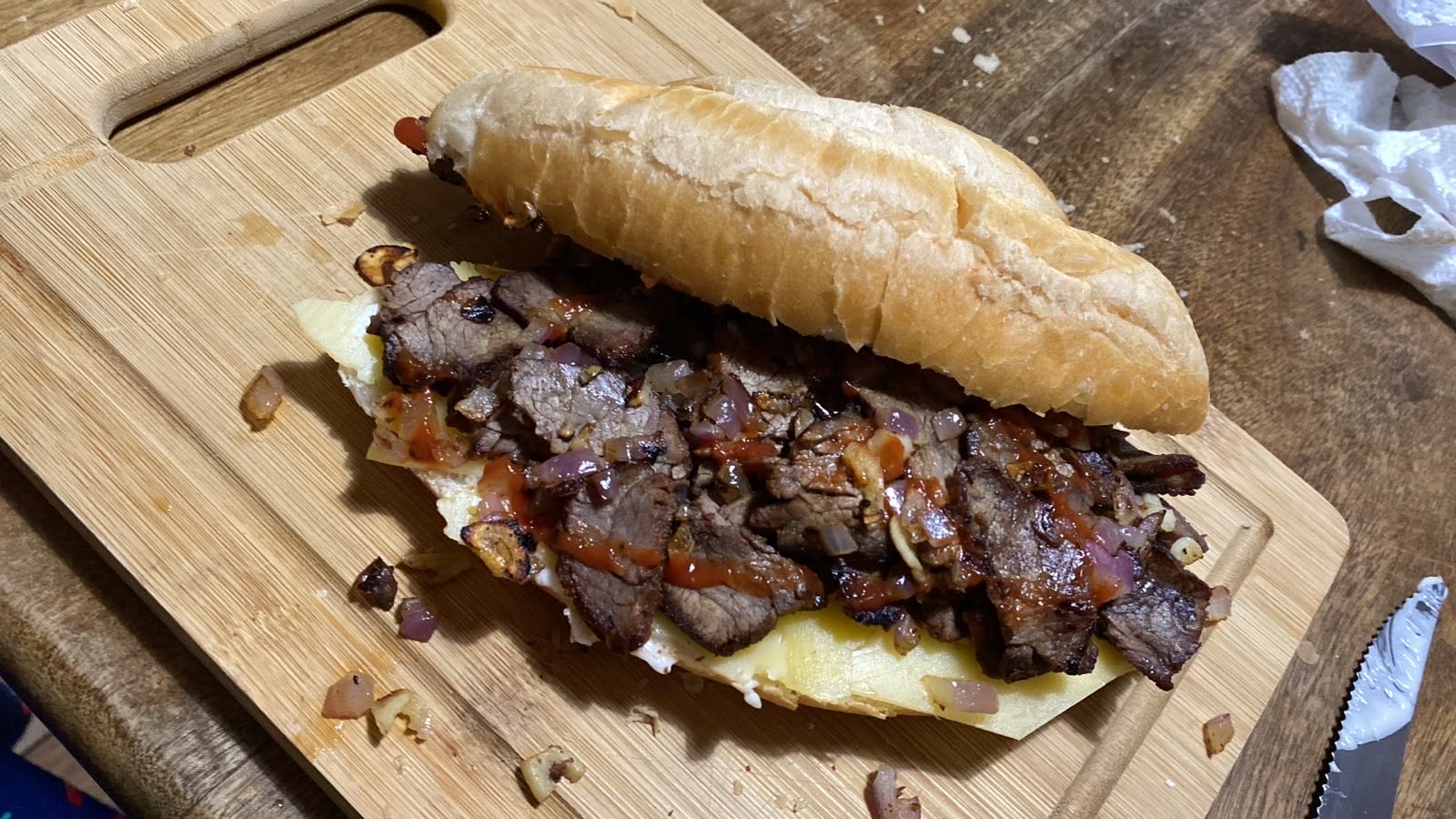sándwich de carne