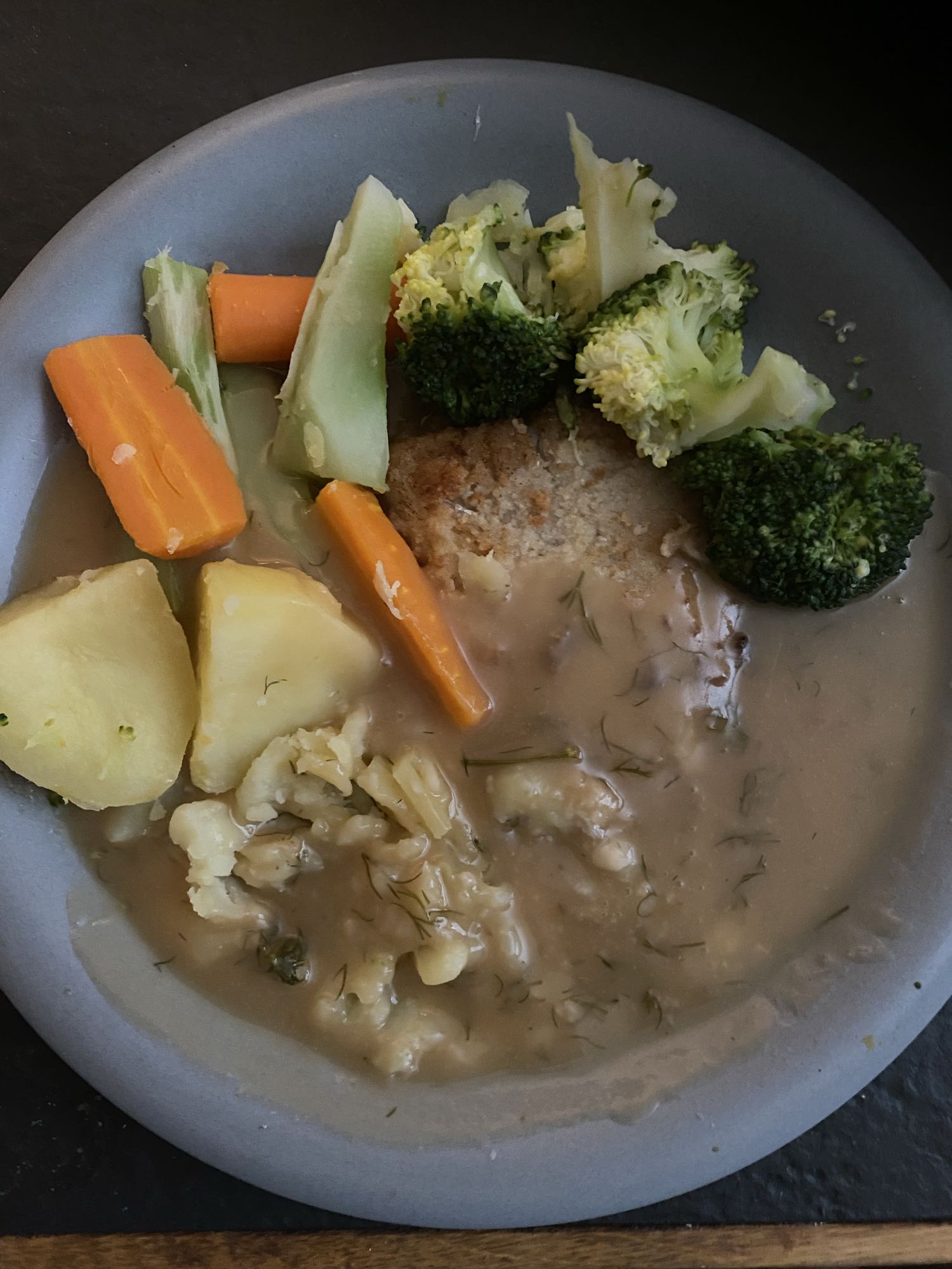 Kött med gräddsås