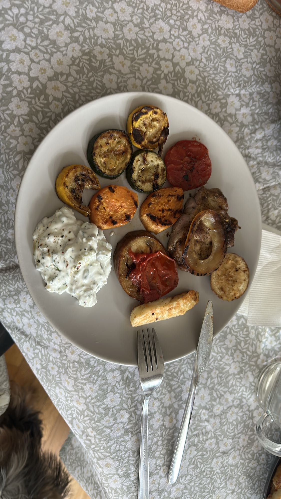 Grilled Veg and Meat Plate