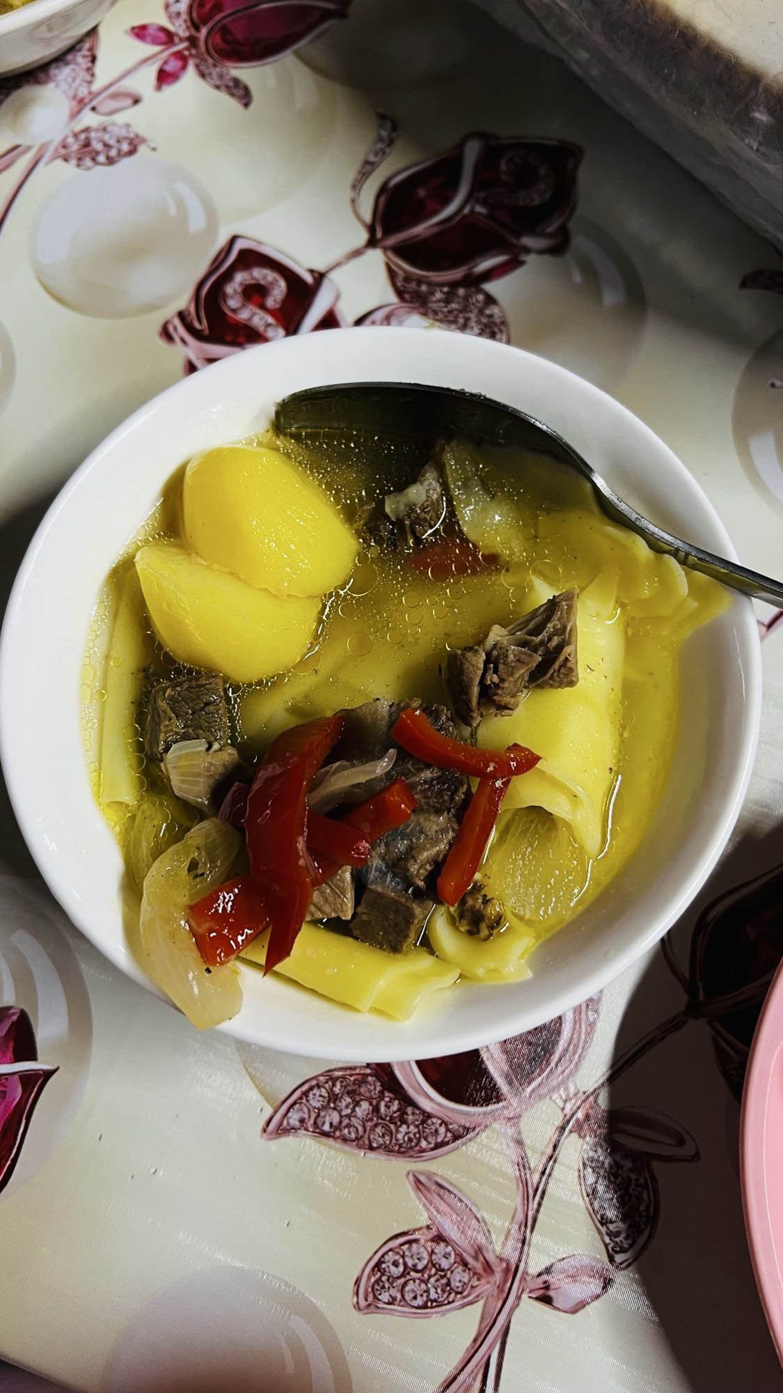 Суп с мясом и картофелем