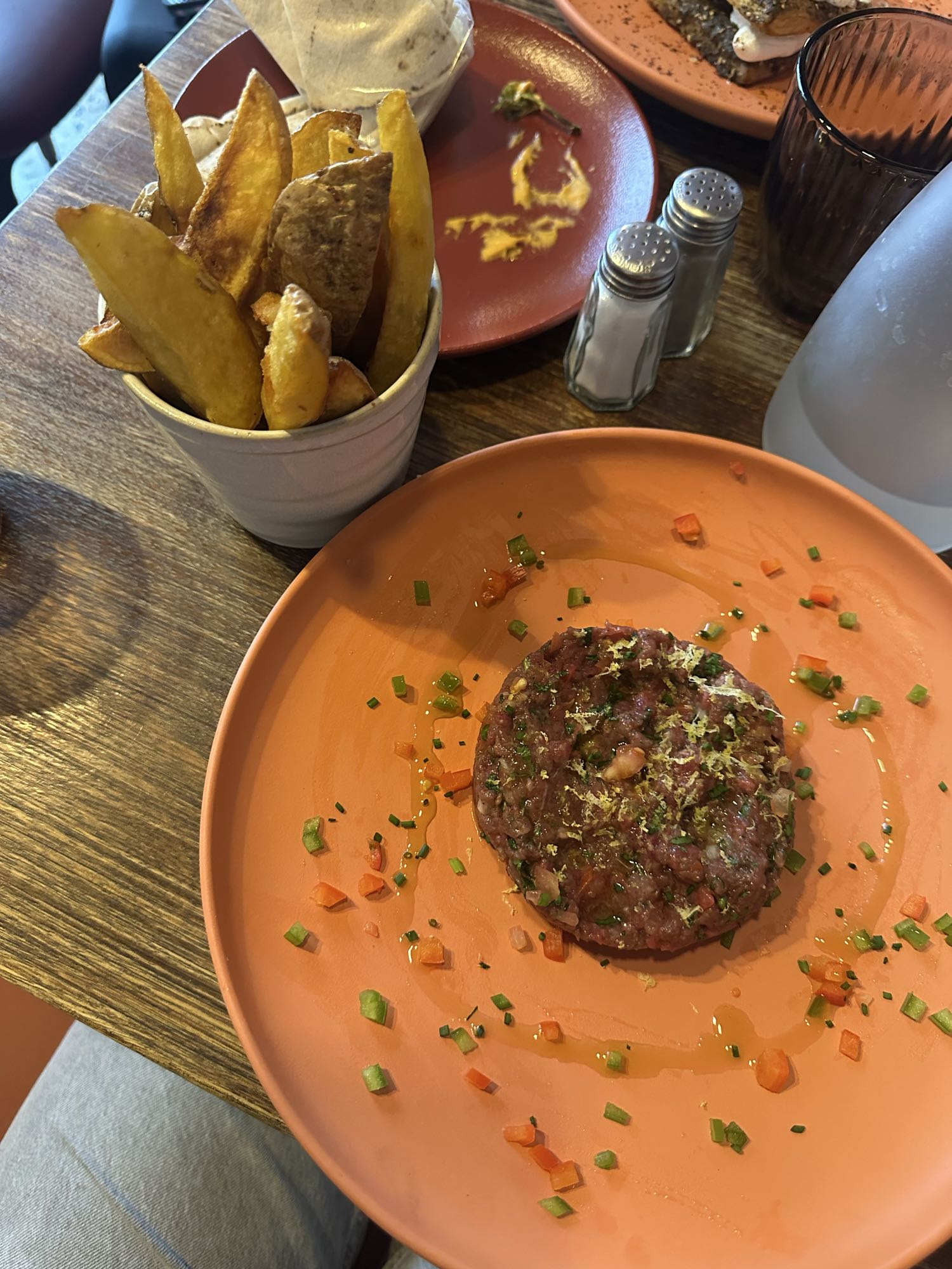 Tartare et pommes de terre