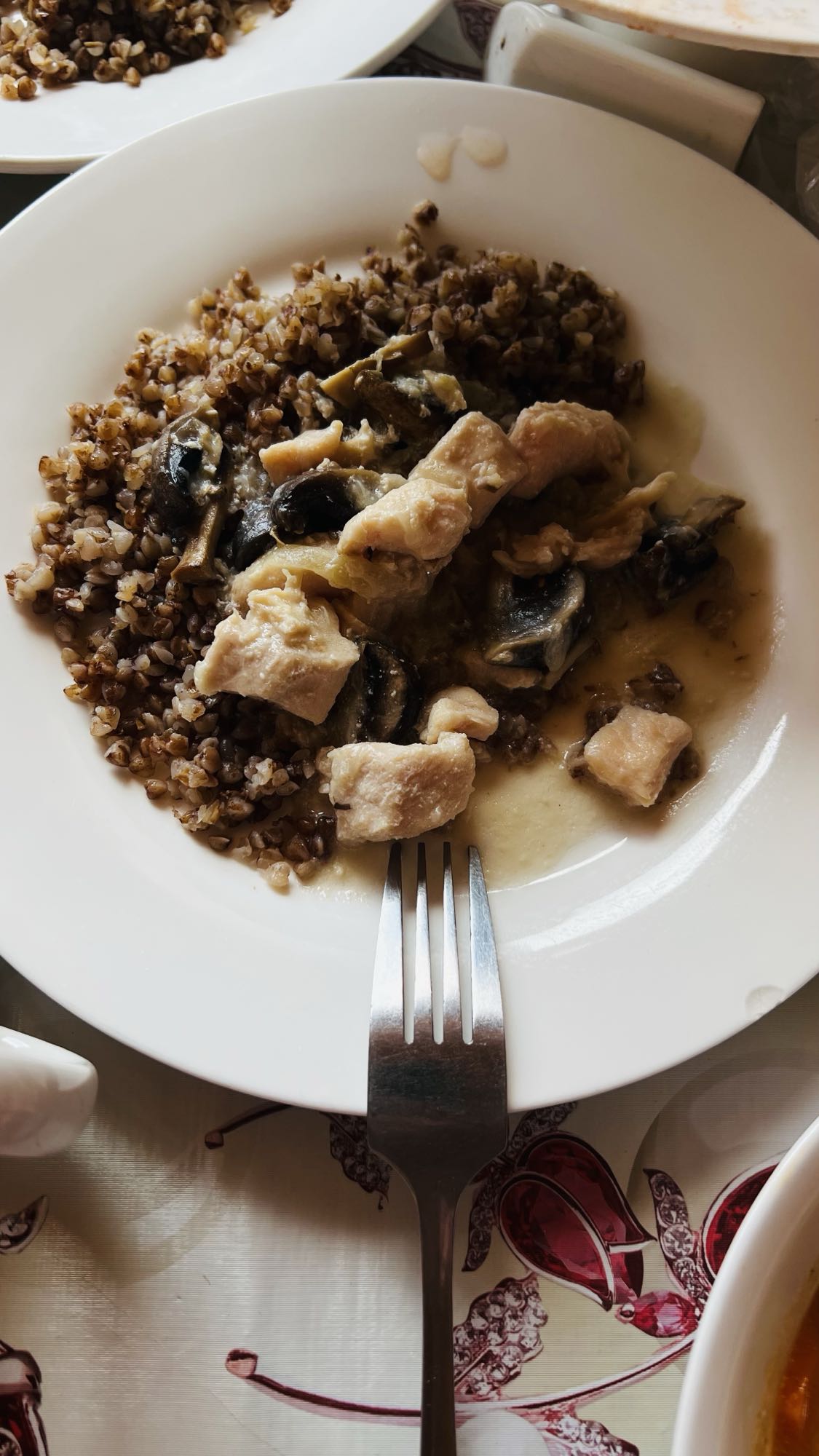 Гречка с курицей и грибами