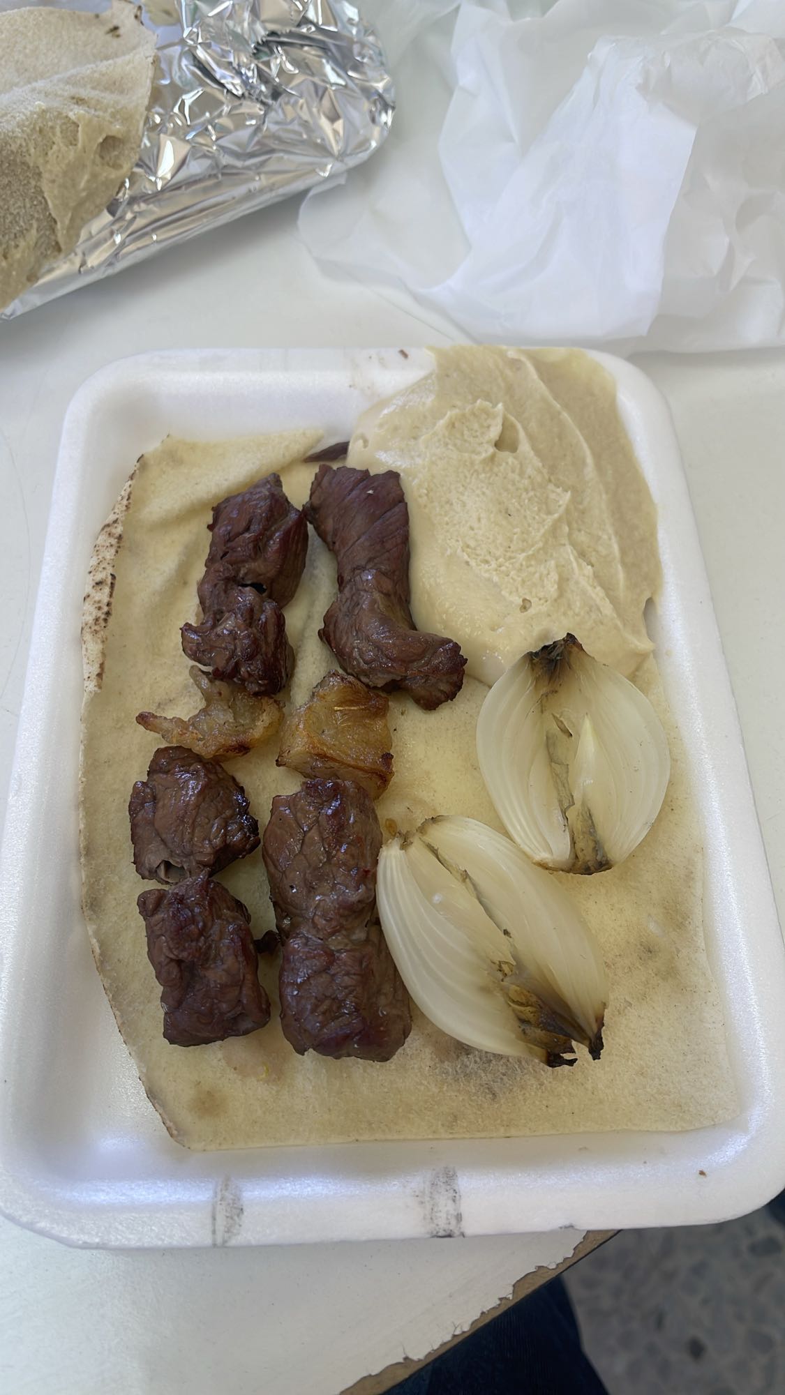 Beef Hummus Flatbread