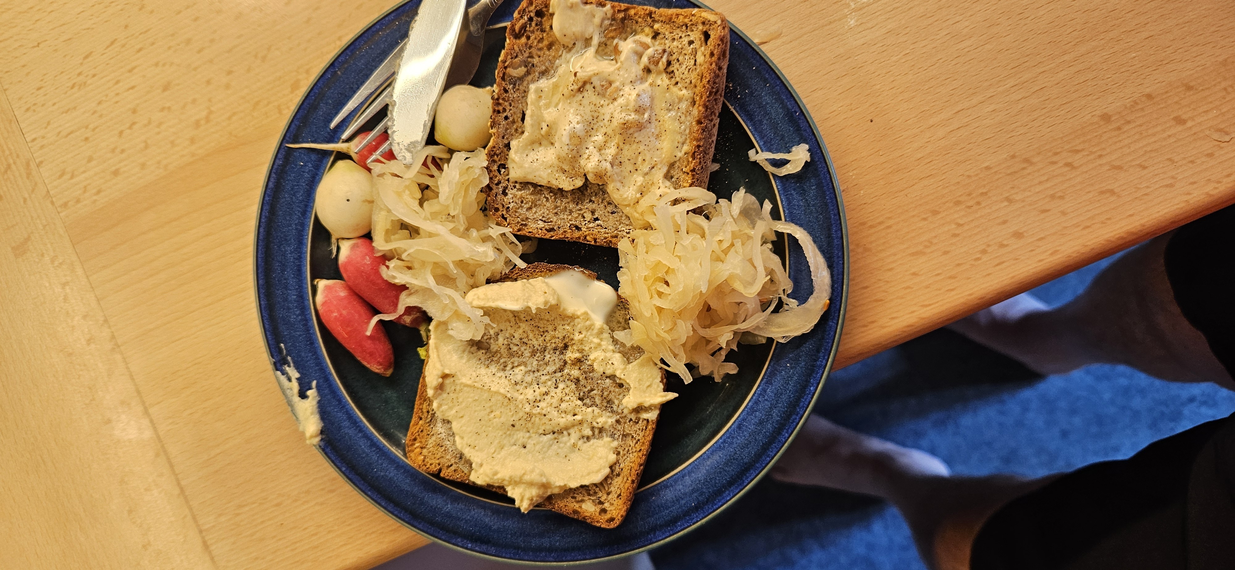 Toast with Sides and Hummus
