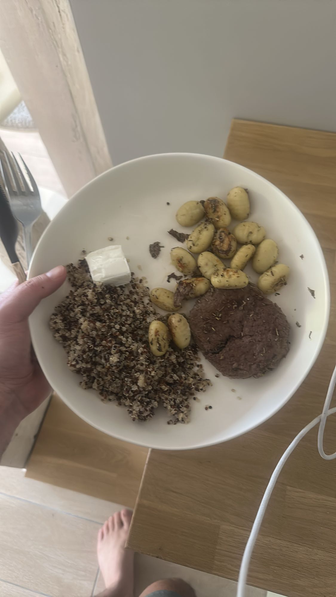 Steak quinoa pommes