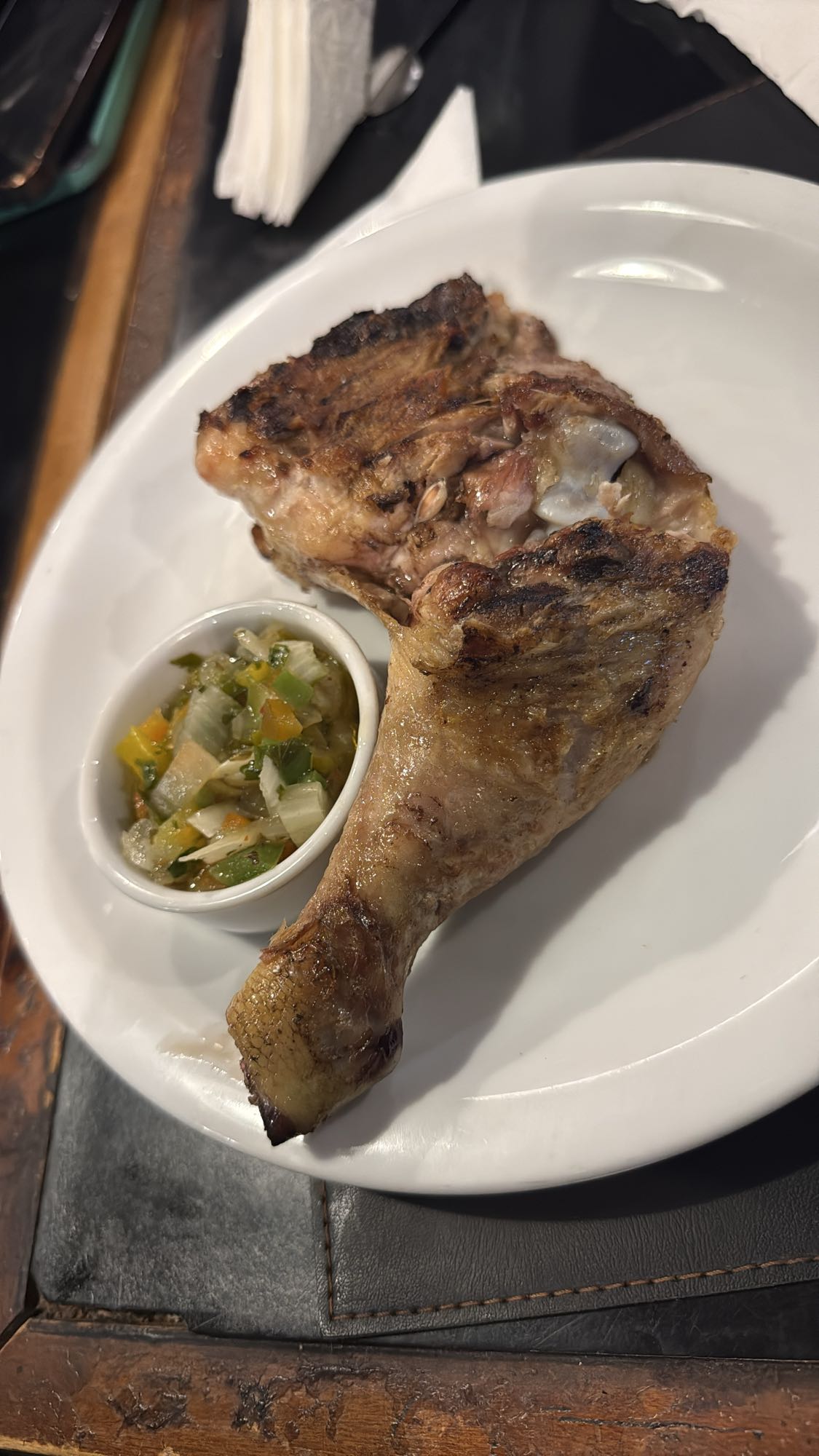 pollo asado con salsa