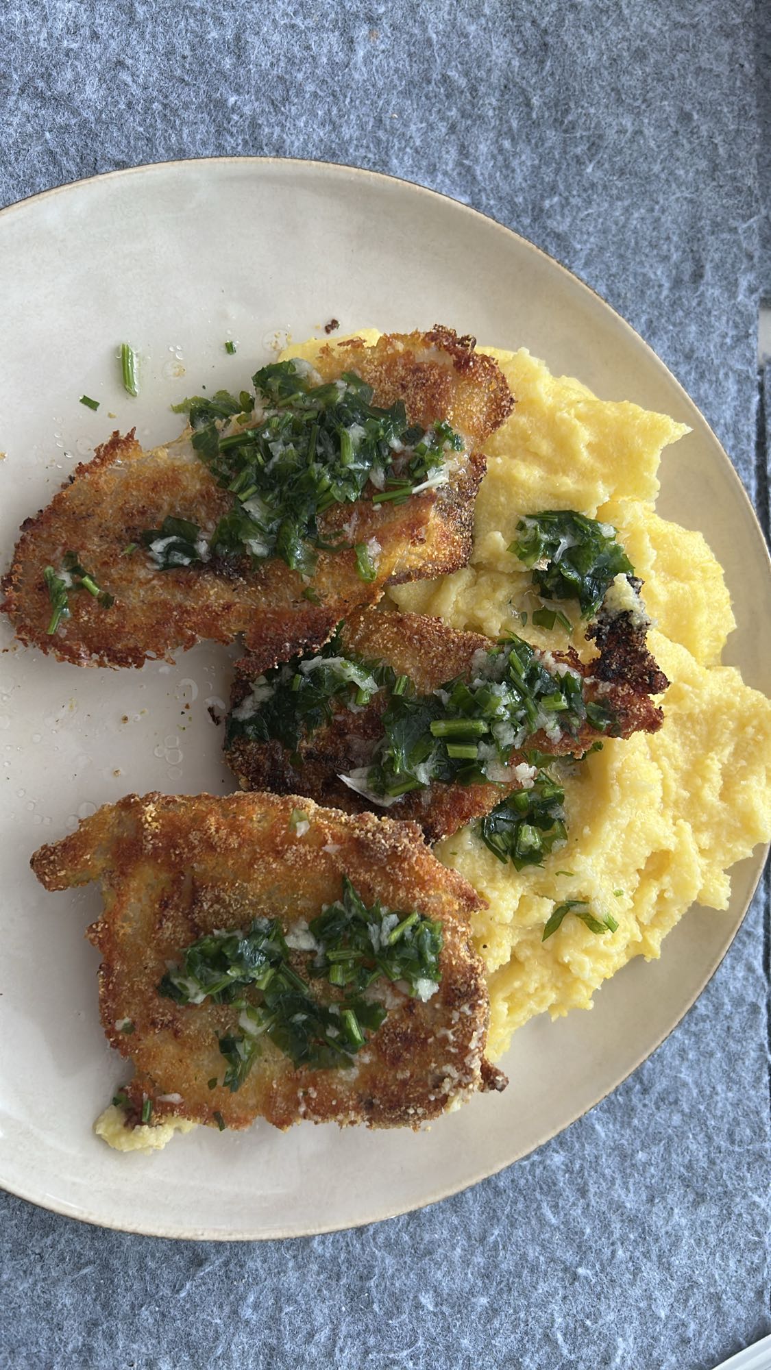 Milanesa con puré