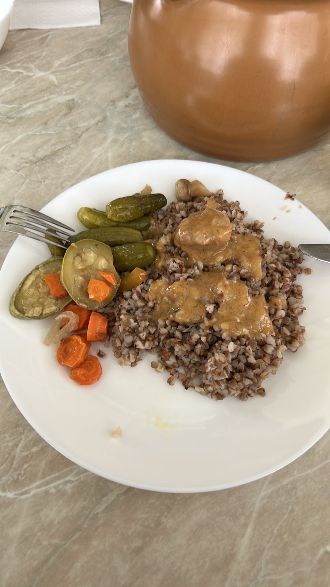 Гречка з куркою