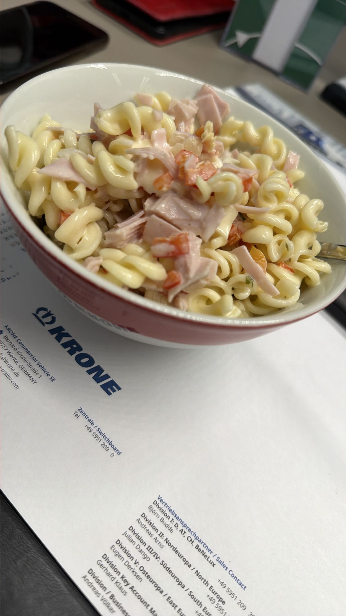 Nudelsalat mit Schinken