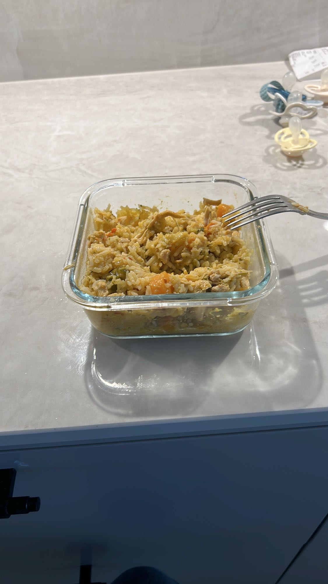 Hemlagad panangcurry med kyckling, ris och grönsaker