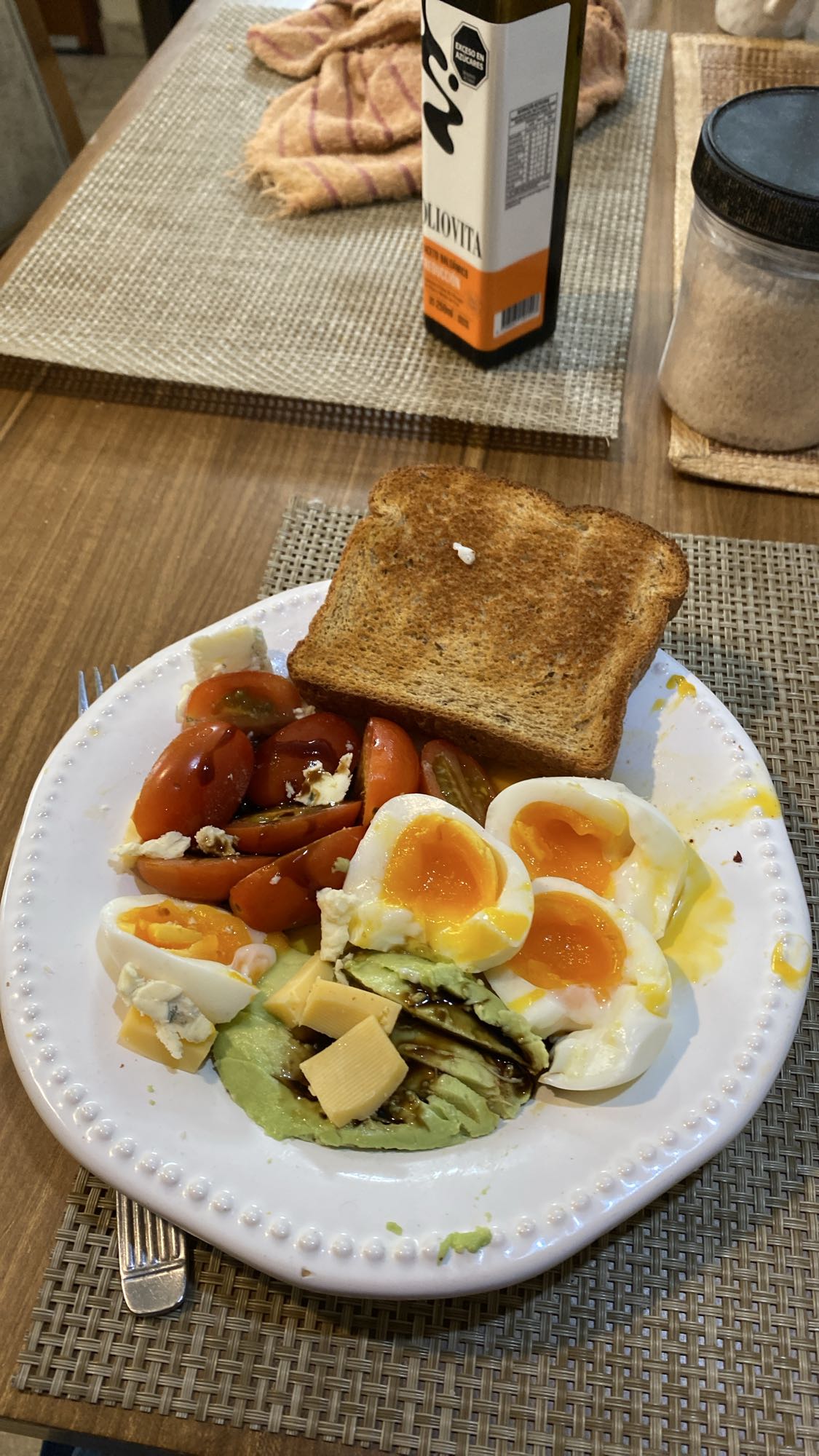 tostada con huevos
