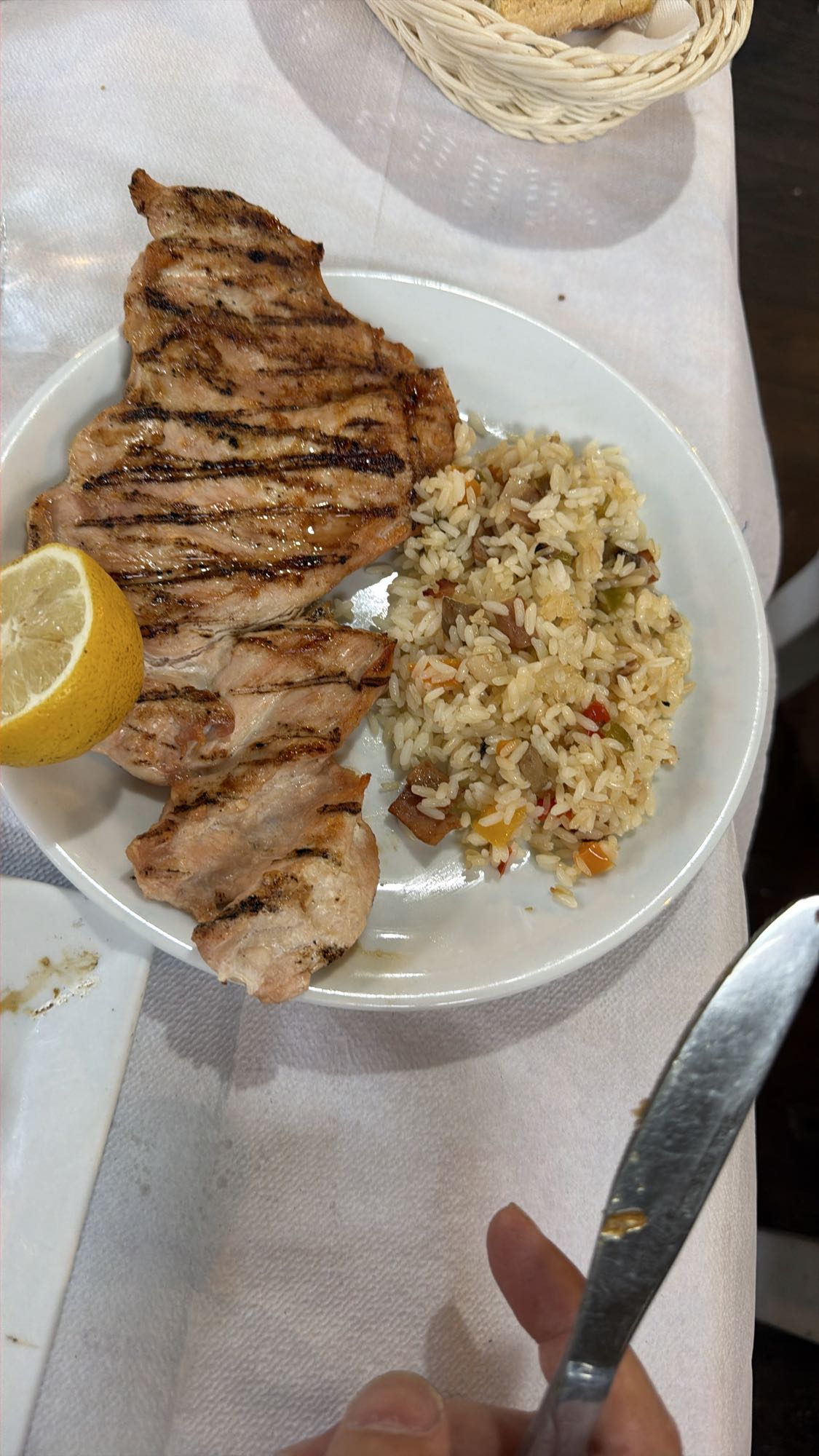 Braciola di maiale e riso