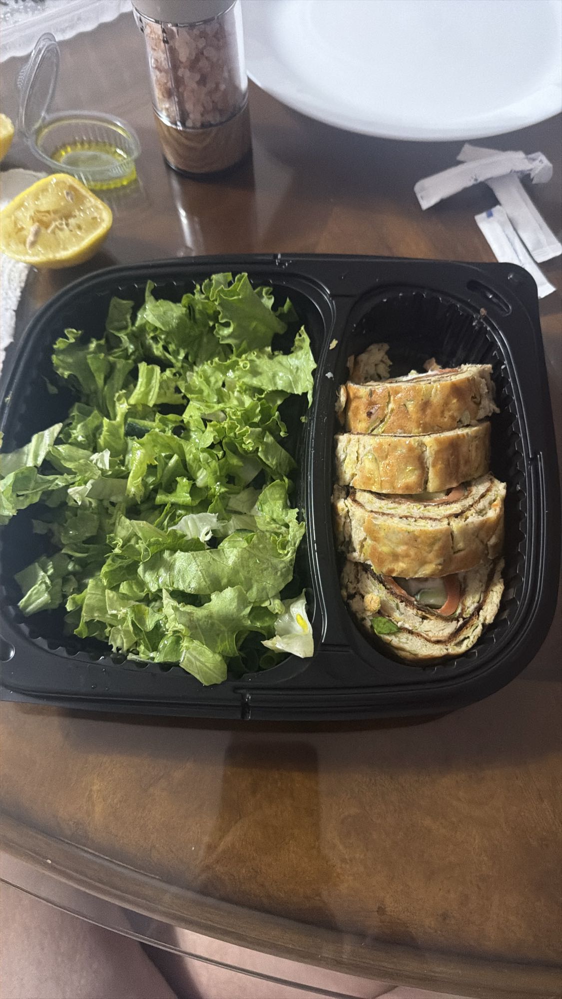 Chicken Roll and Salad