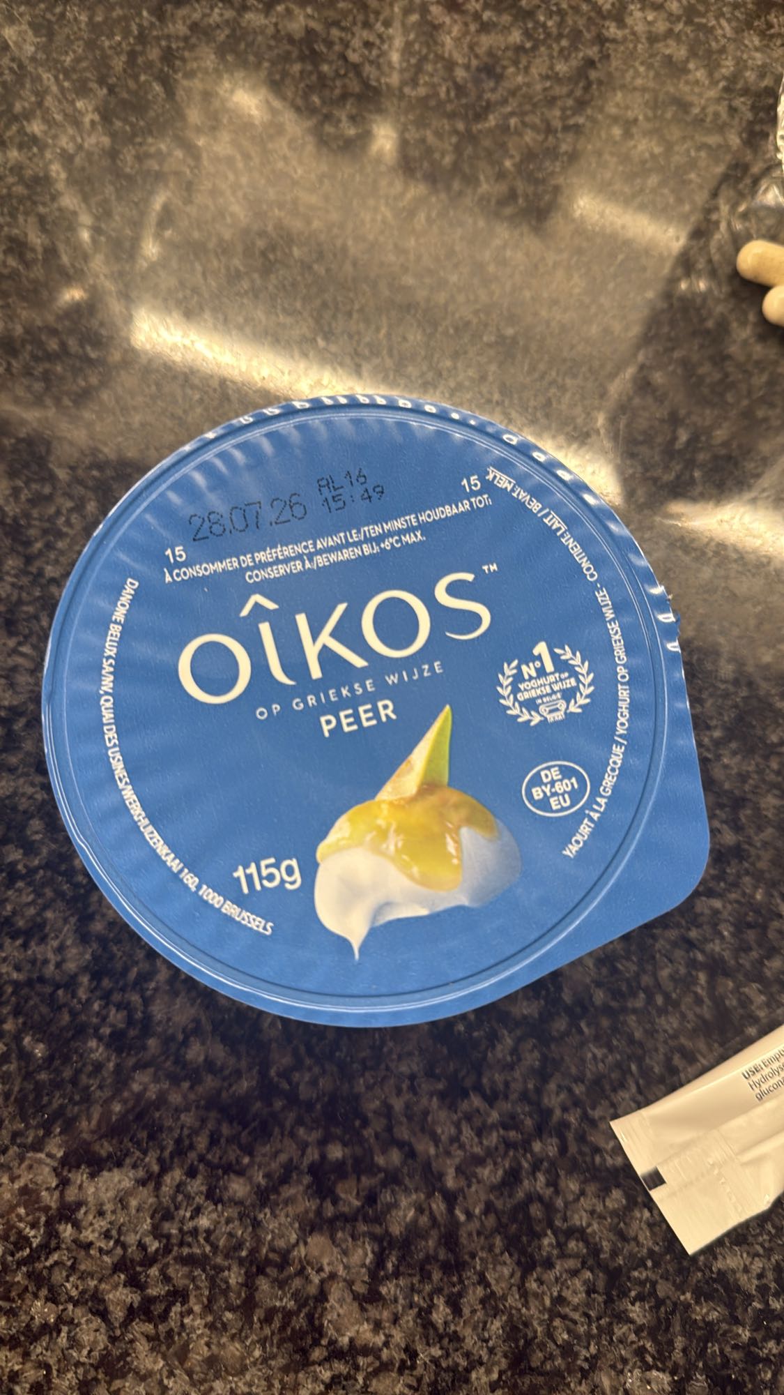 Griekse yoghurt peer