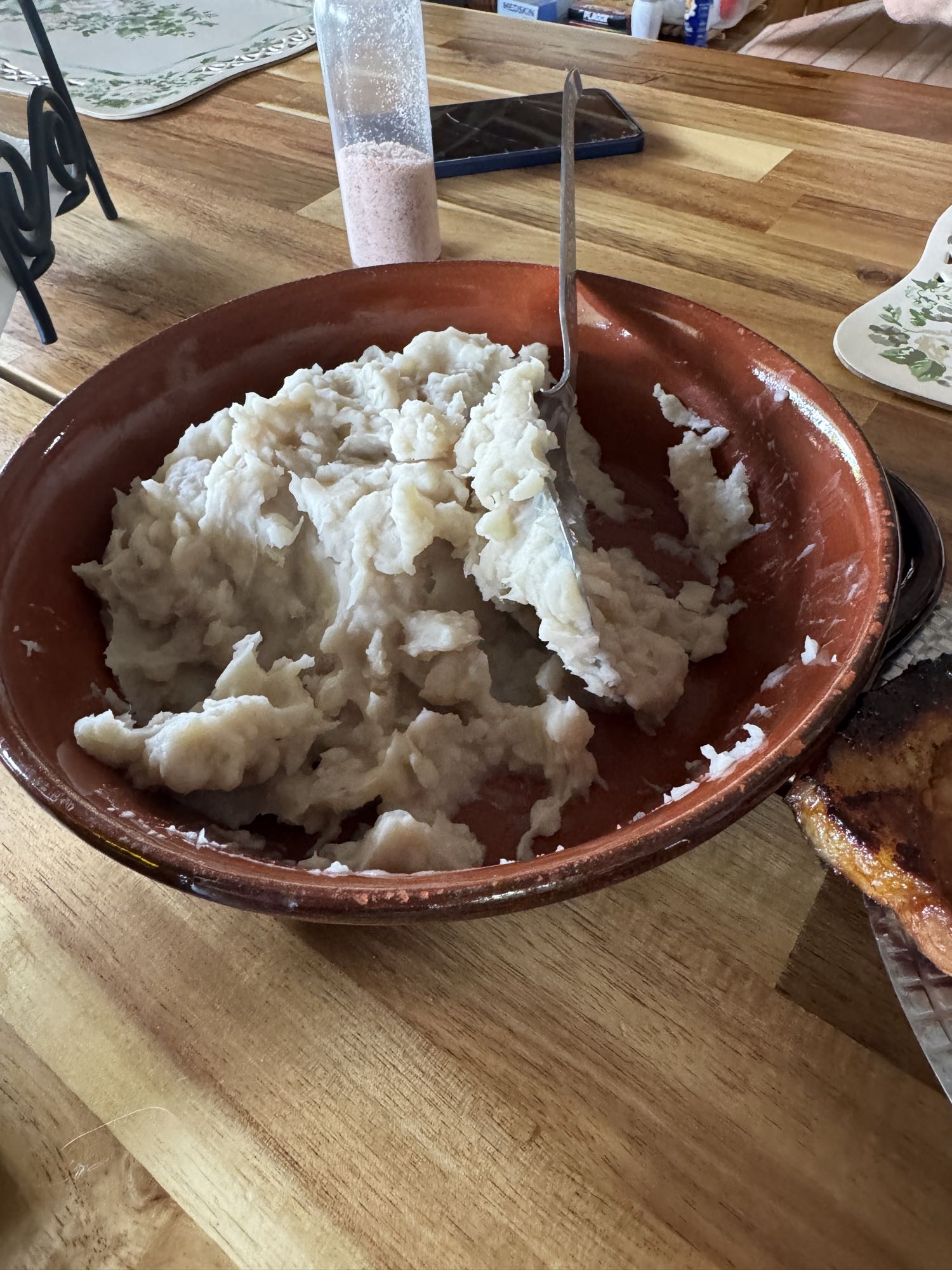 puré de papa con tocino