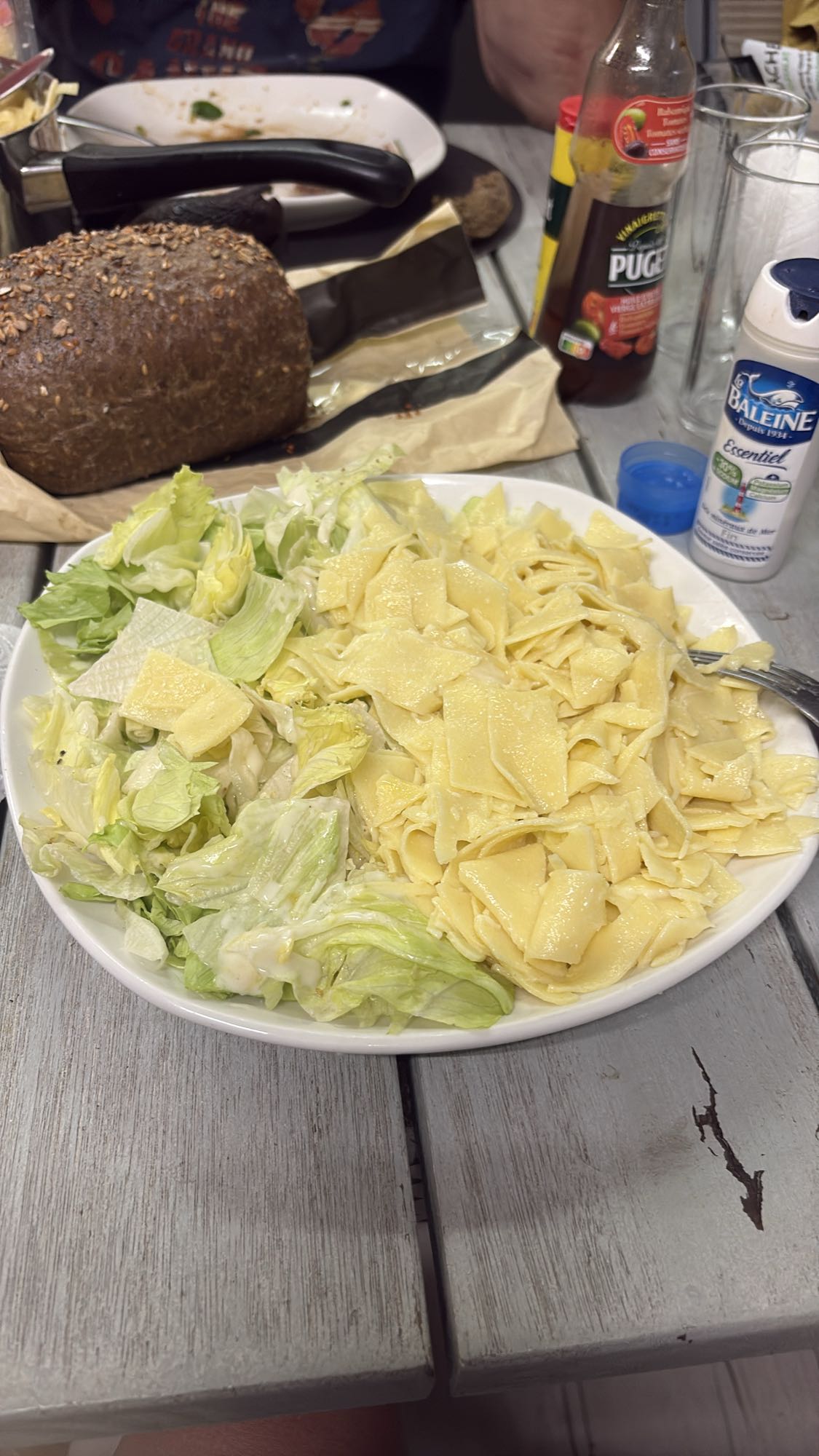 Pâtes et salade