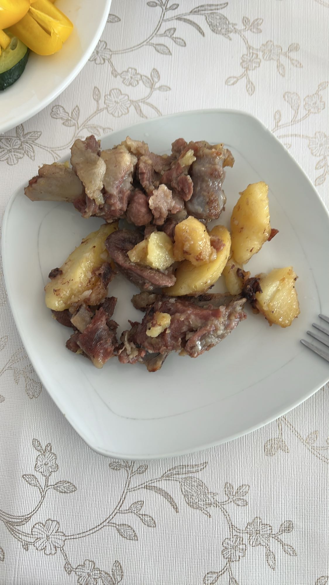 Жареное мясо с картофелем