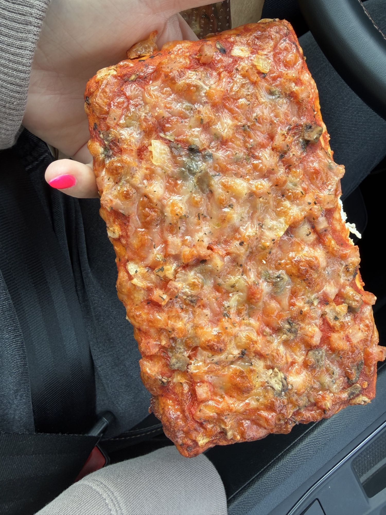 Kawałek pizzy prostokątnej